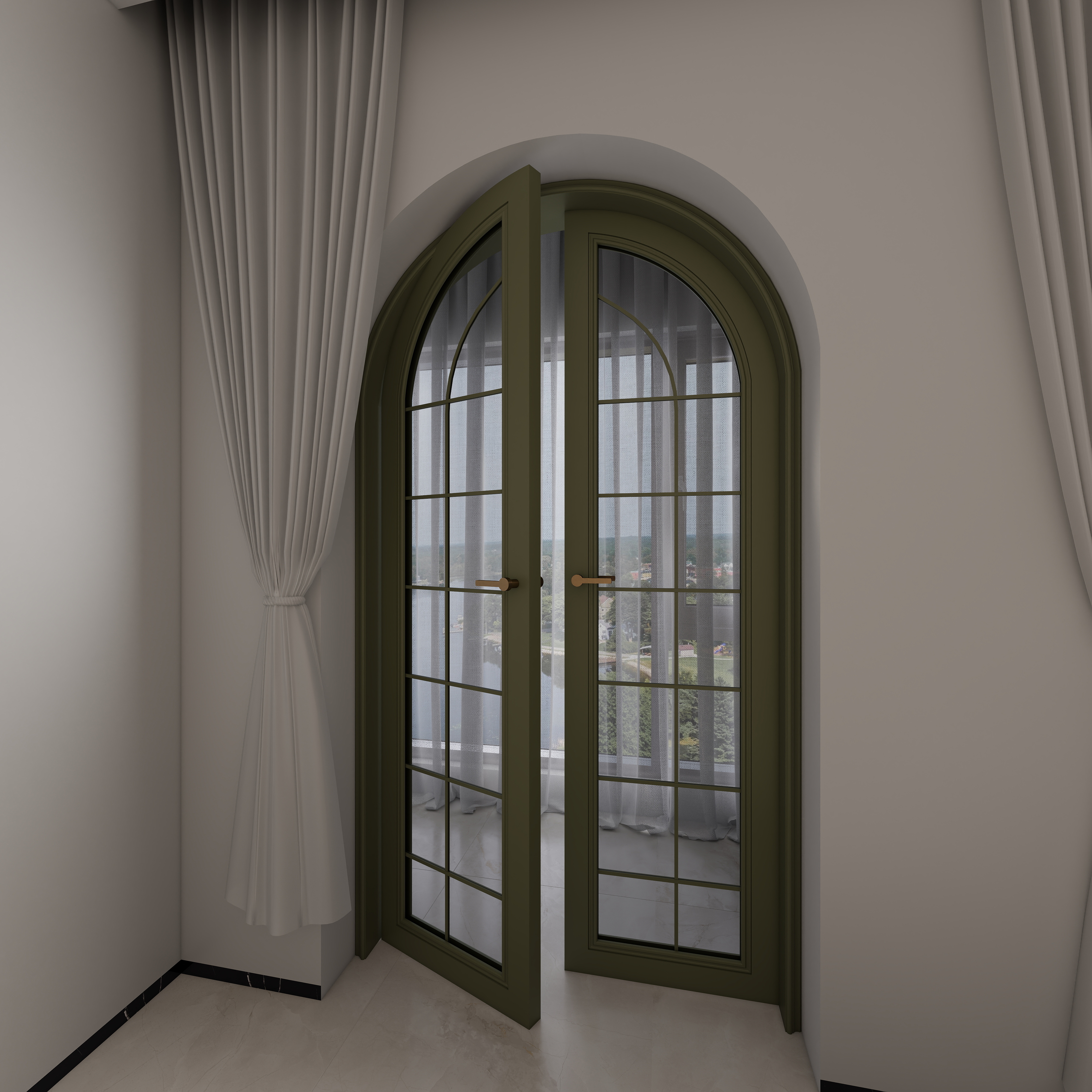 李磊-花溪镜园一层南次卧装修效果图第4张