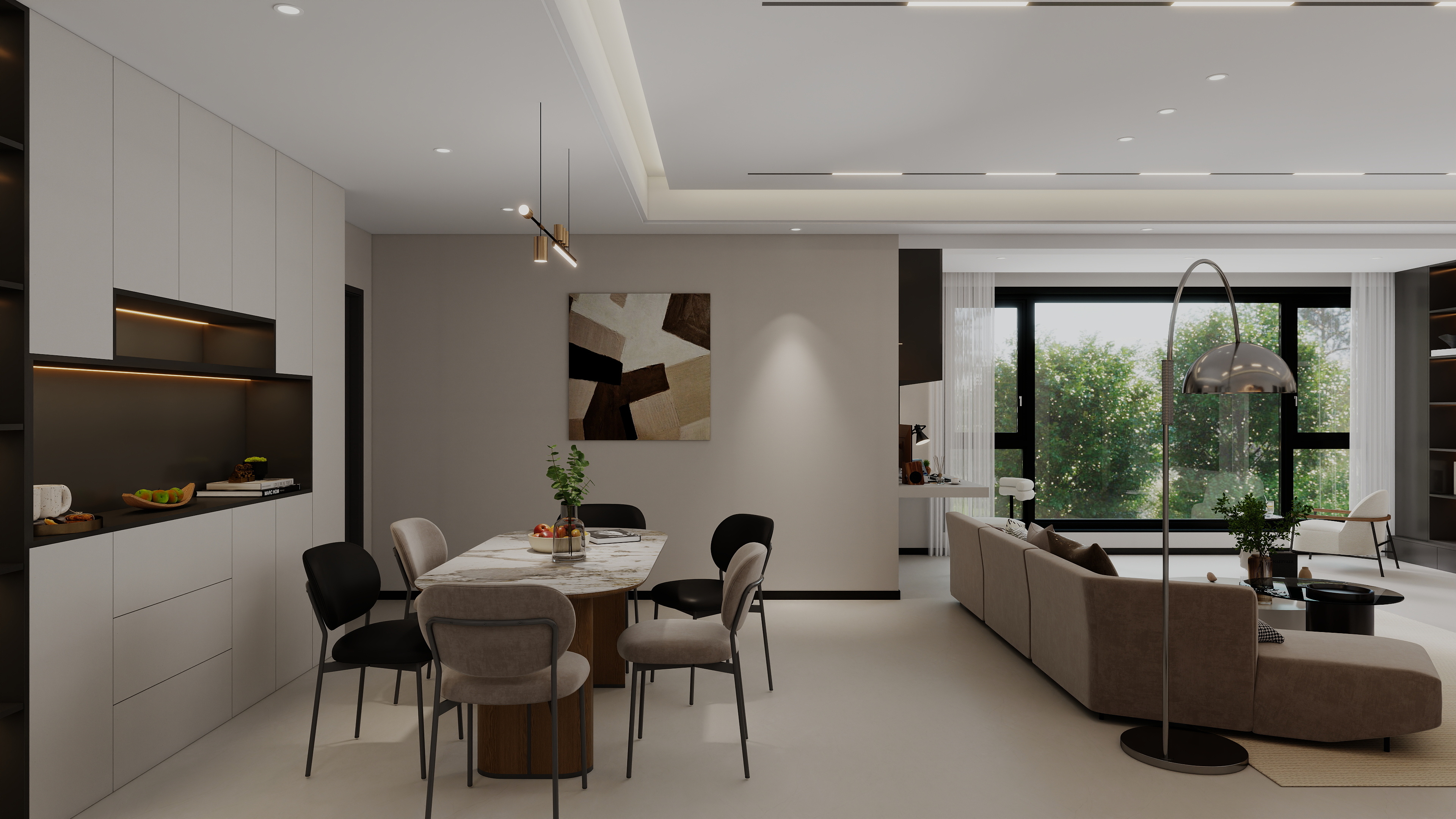 艺雅丽-120平现代轻奢 装修效果图