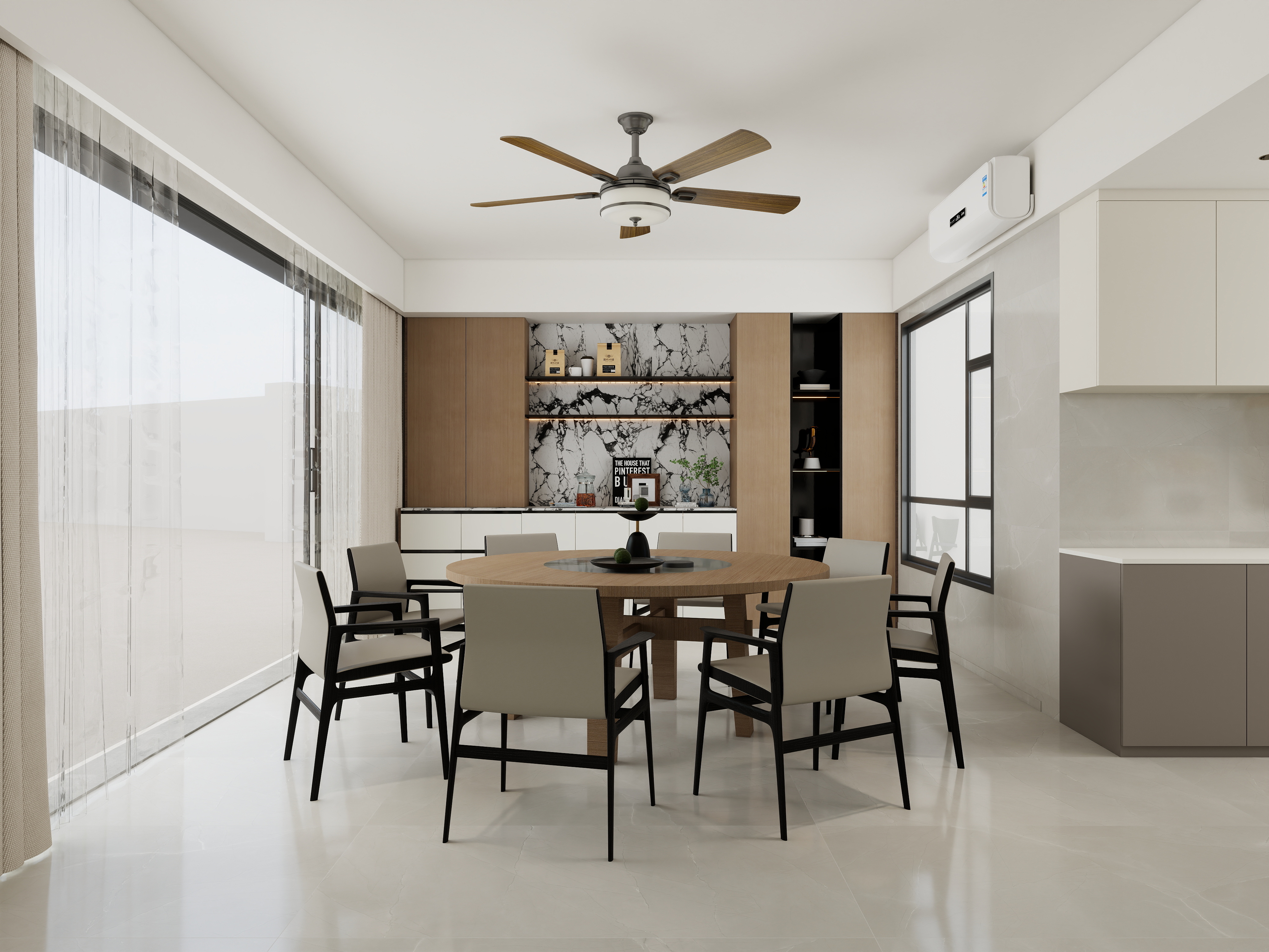 张煜强煜境设计-206平米现代简约大平层装修效果图