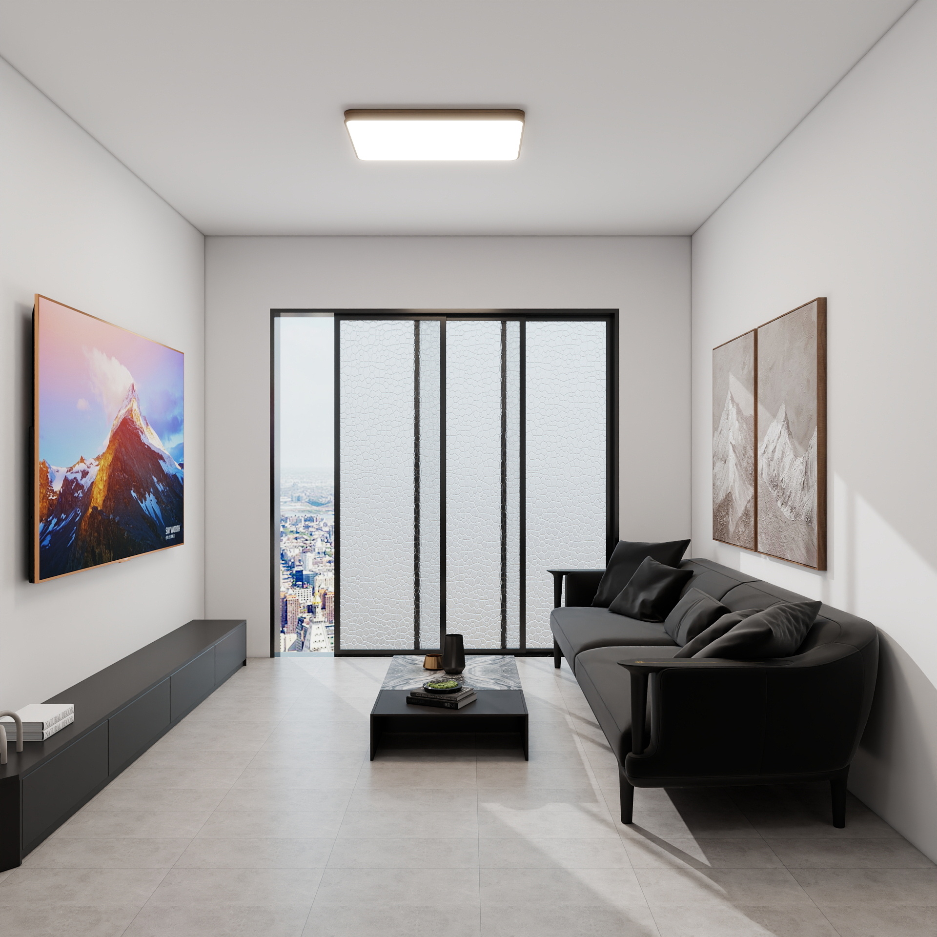 吴爽-87m²简约风格设计 装修效果图