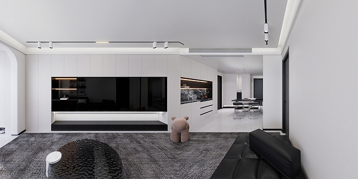 熹安筑境-现代极简黑白灰-装修设计方案