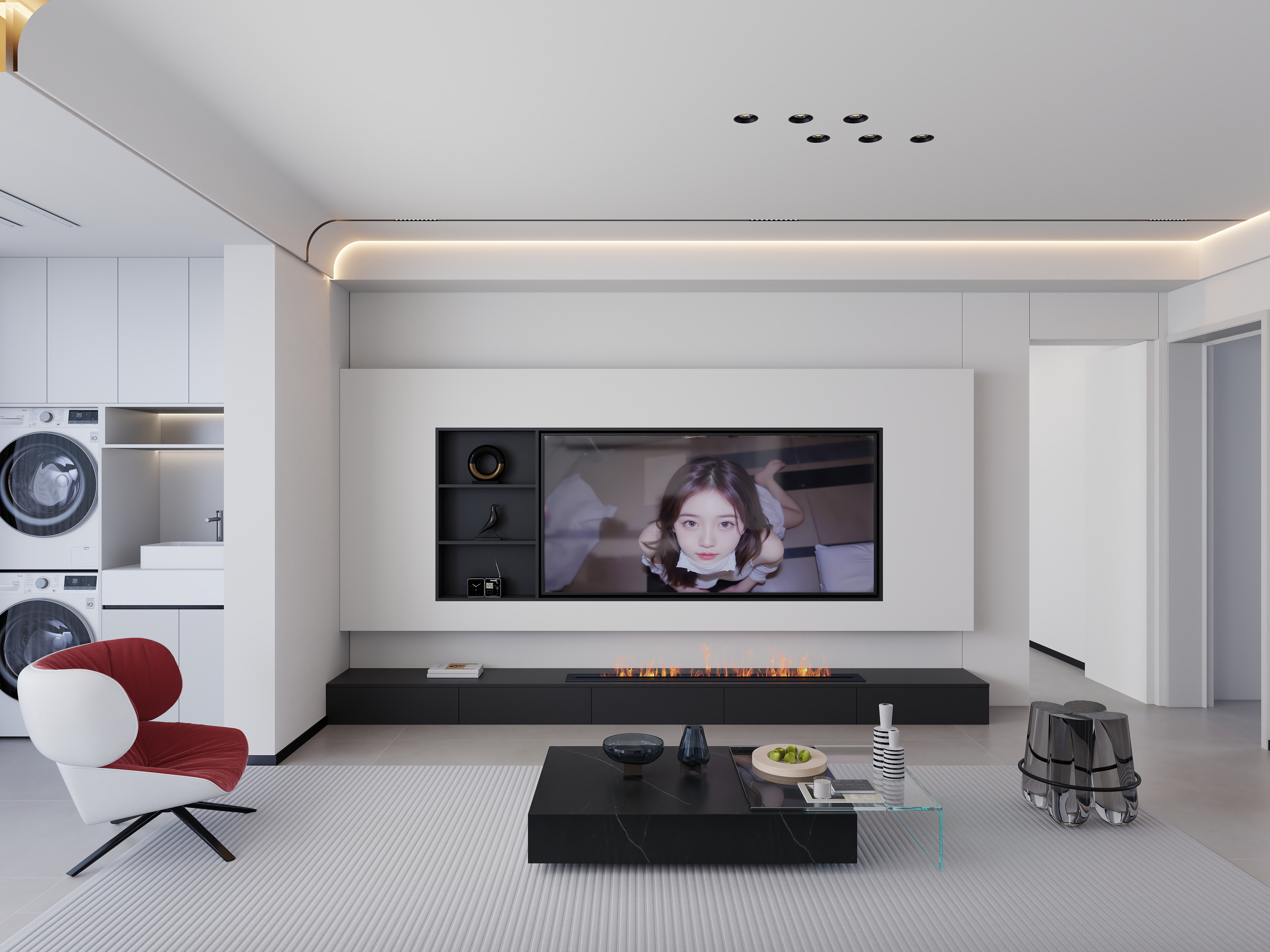 七七设计.....-现代简约142㎡3室-装修设计方案