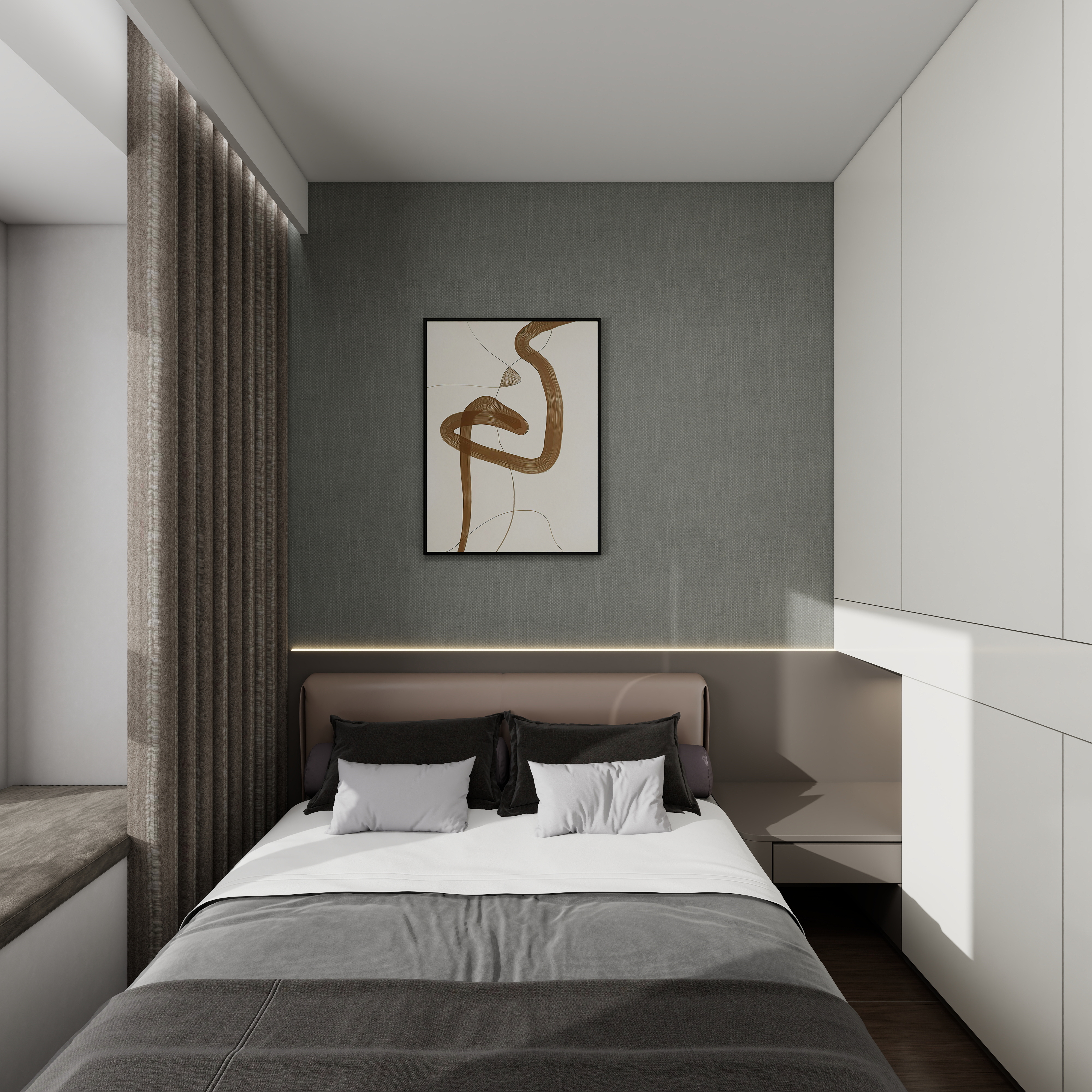 神马云在线-现代复古112平四房一层儿童房装修效果图第3张