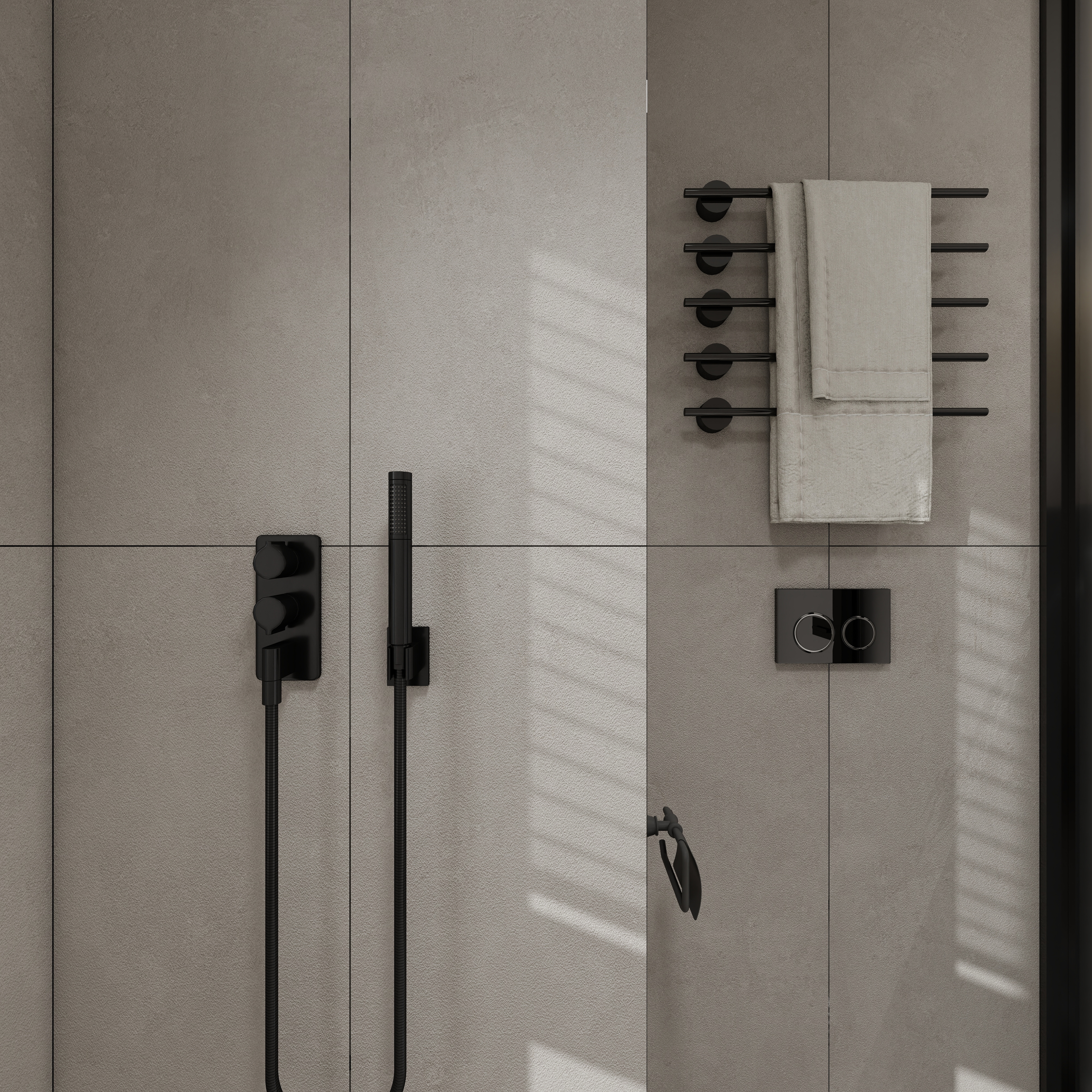 神马云在线-现代复古112平四房一层卫生间装修效果图第4张