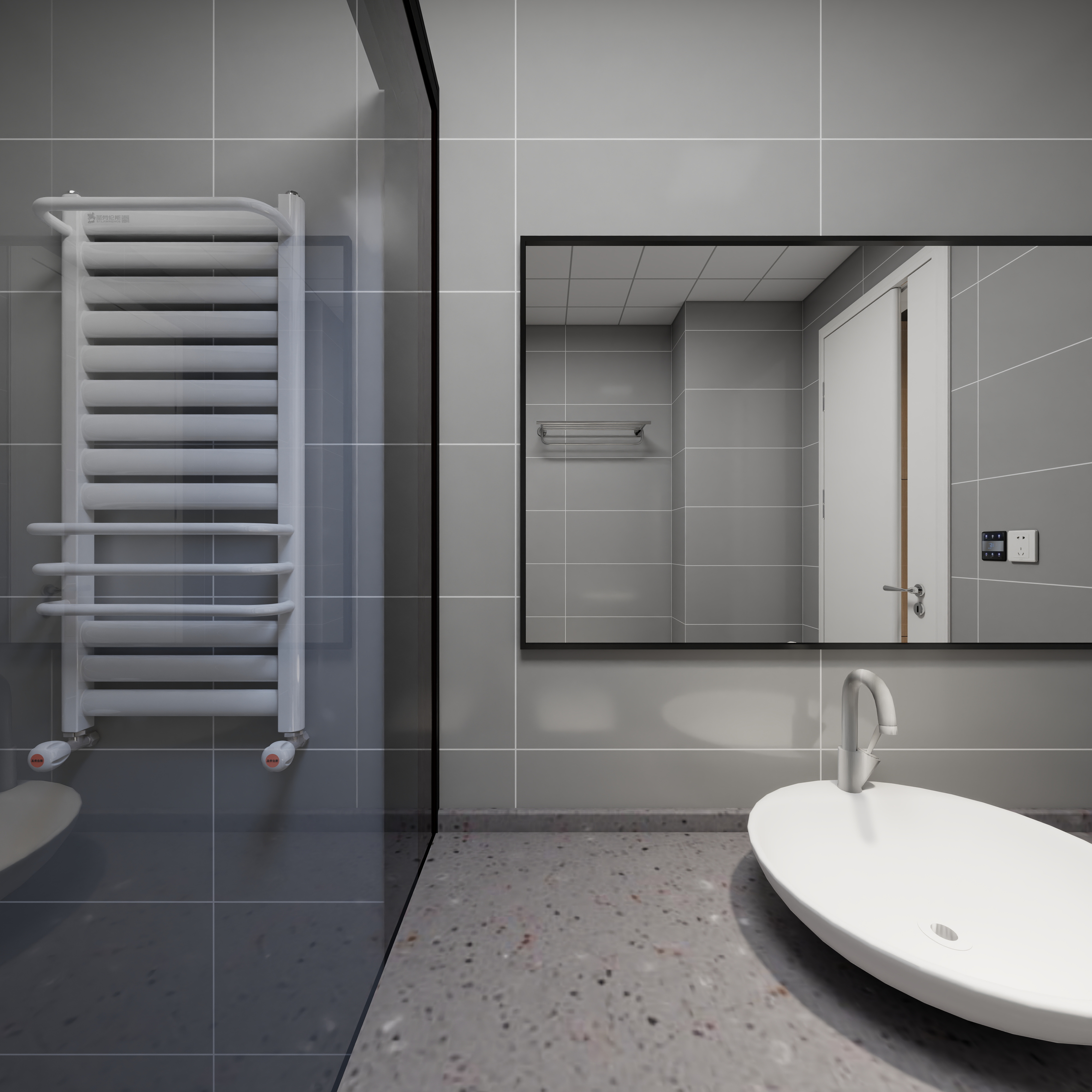 陈晓琛-Pat.Chen‘s Office地下第一层卫生间装修效果图第3张