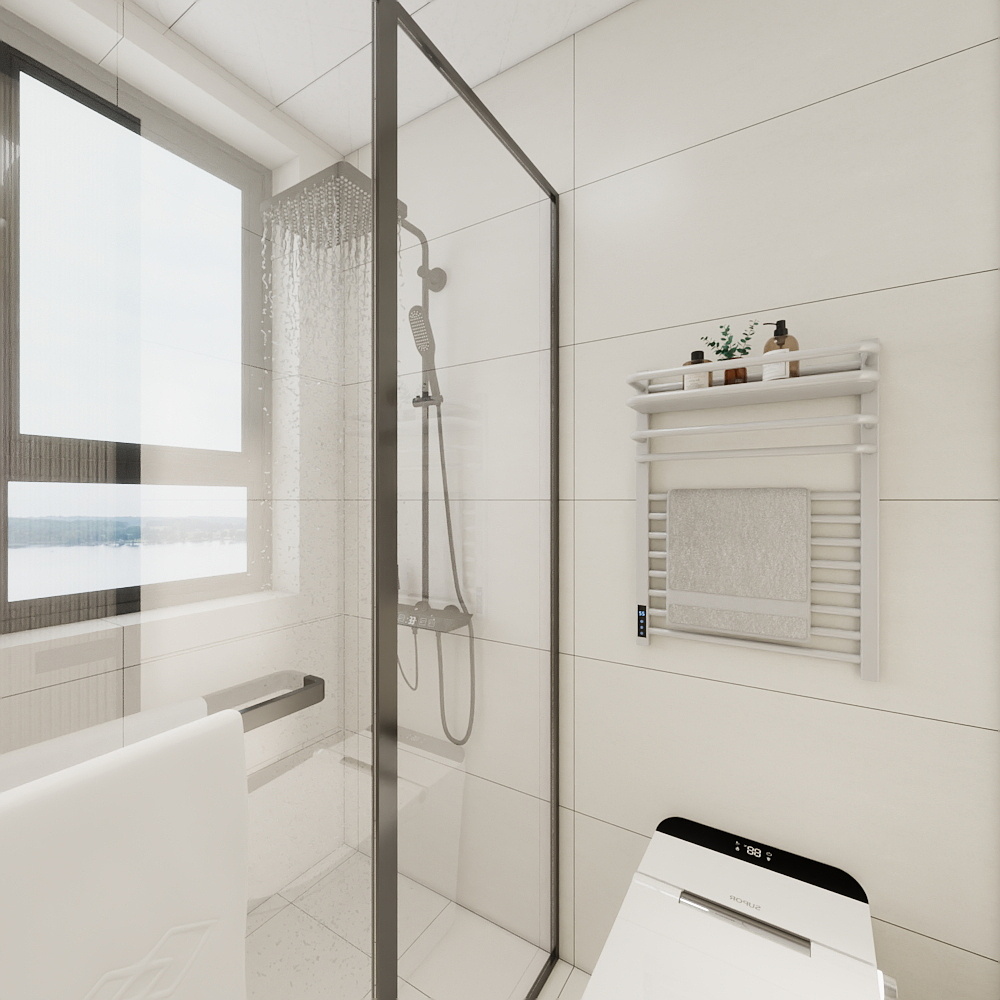 李青越-72平方现代奶油风两居室一层卫生间装修效果图第4张