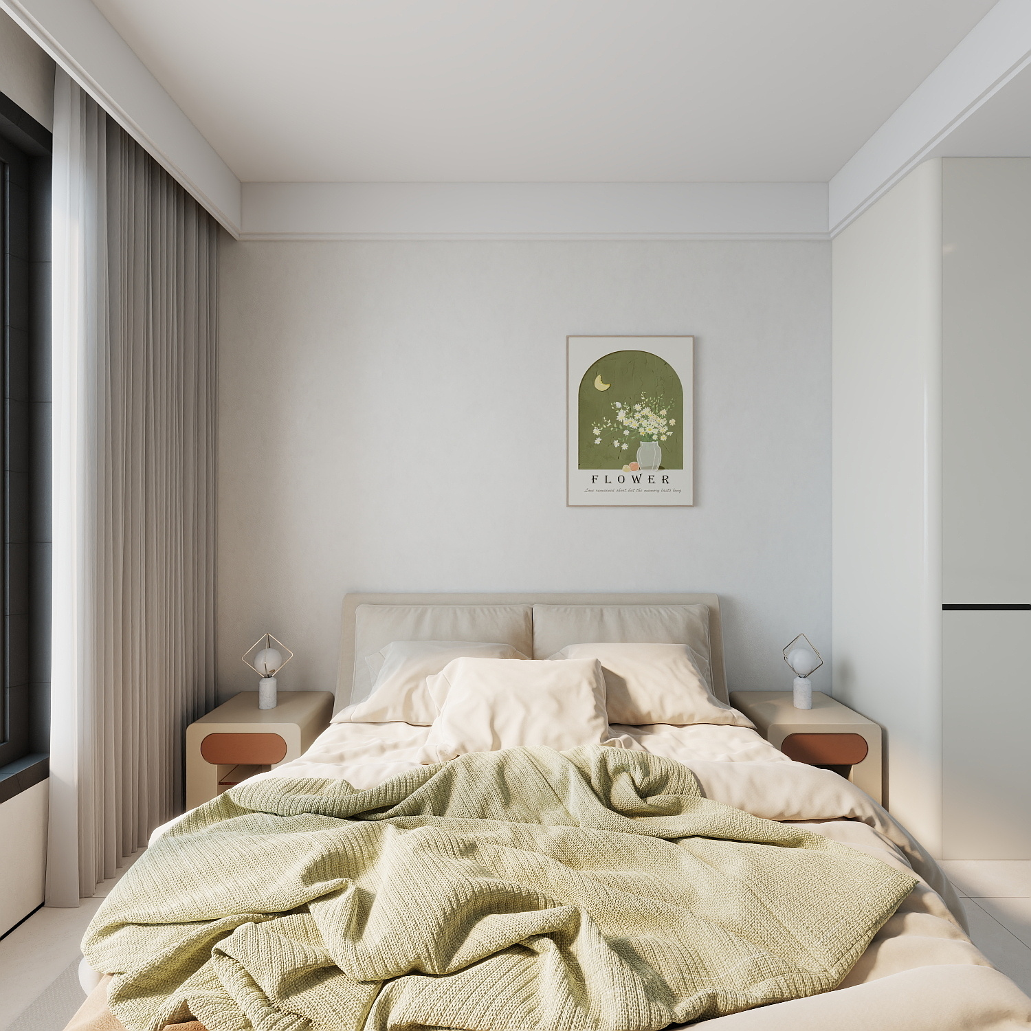 艺雅丽-117平现代简约 一层主卧装修效果图第3张