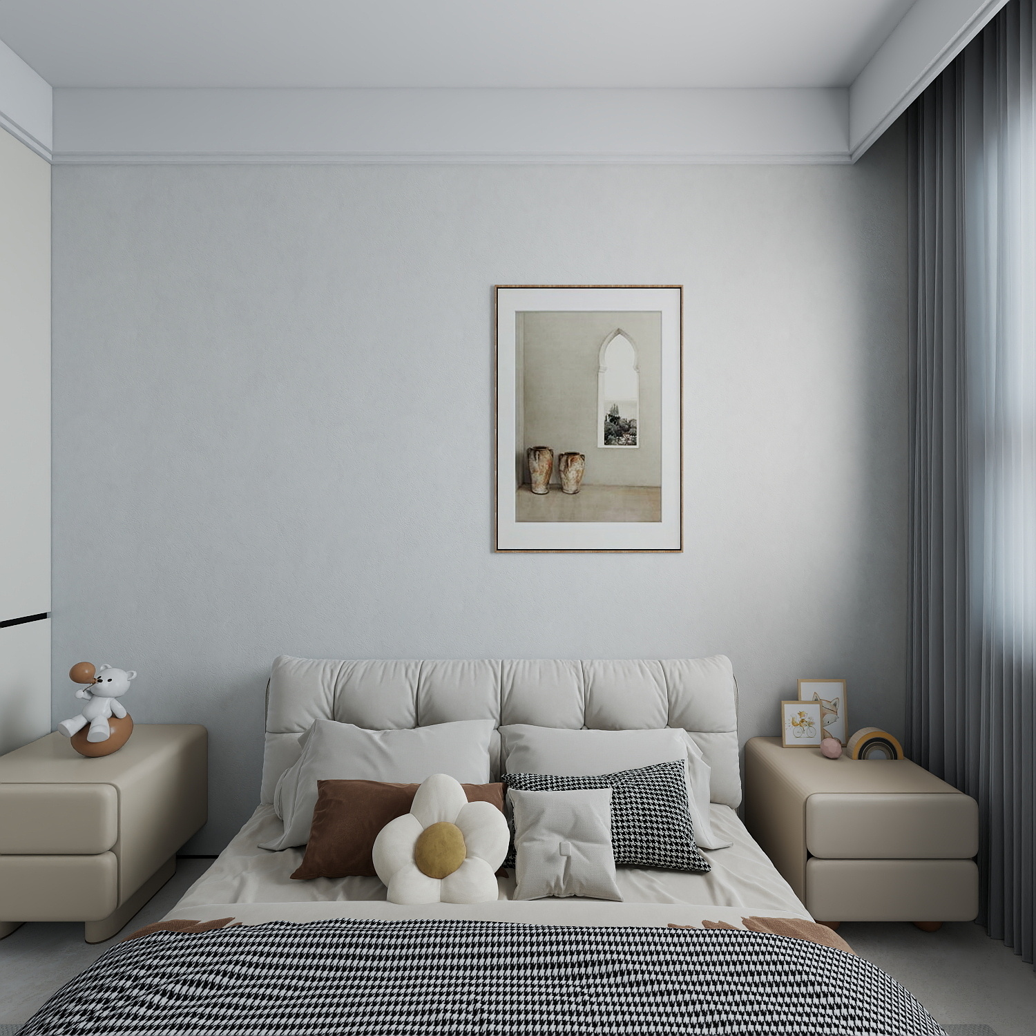 艺雅丽-117平现代简约 一层卧室装修效果图第3张