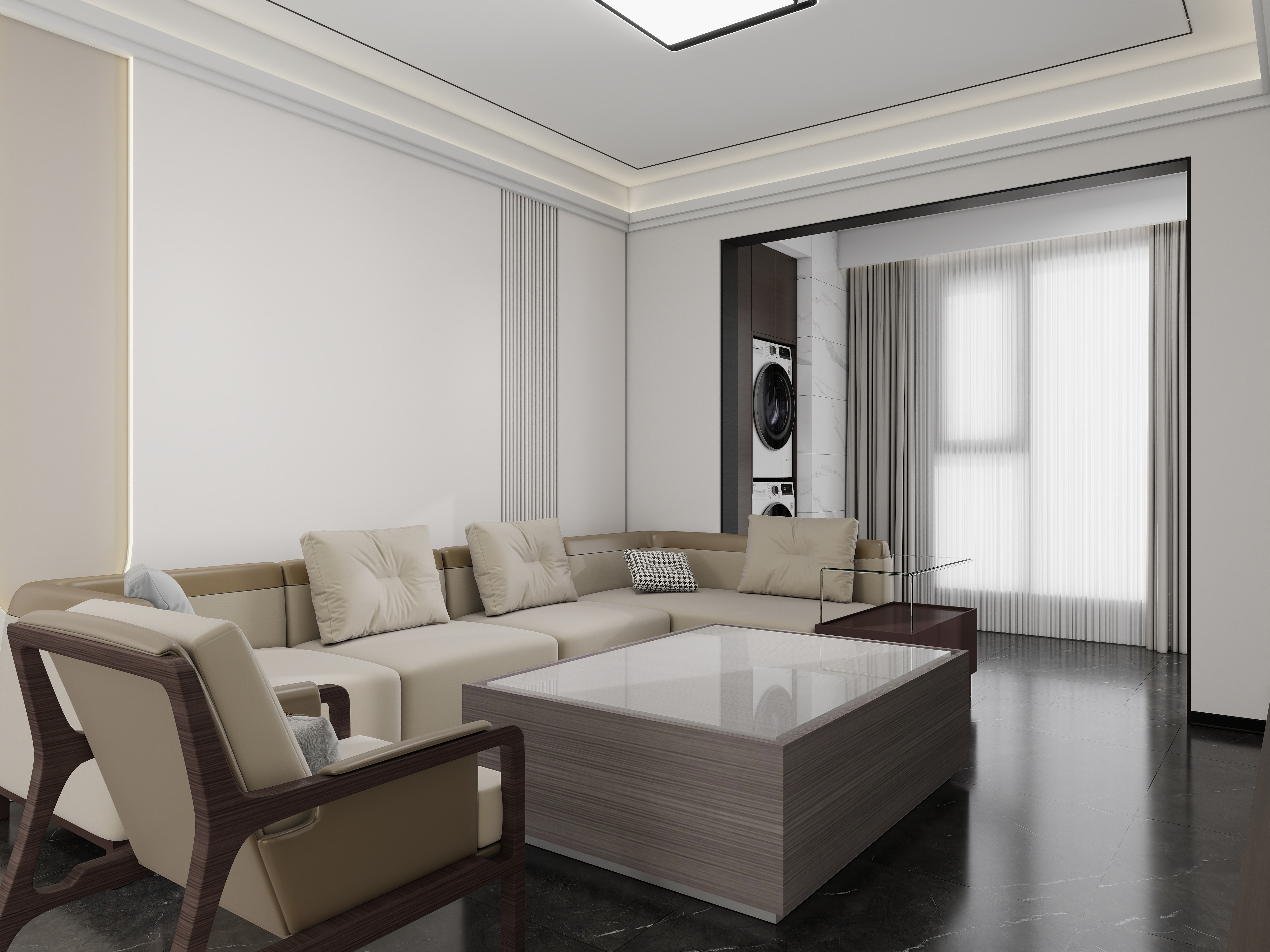 500一套_韩昊霖-现代简约120平3房装修效果图