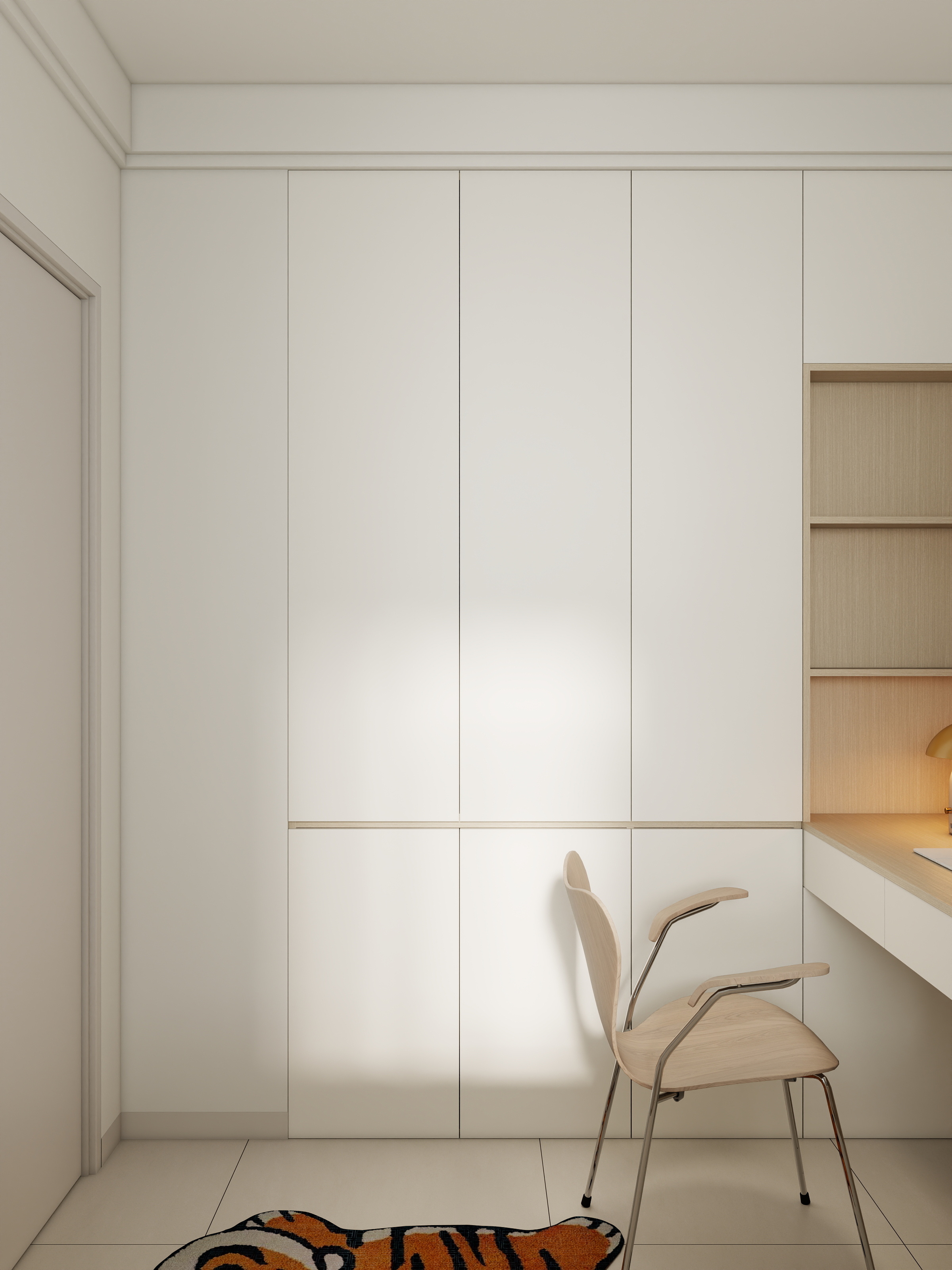 李青越-72平方现代奶油风两居室装修效果图