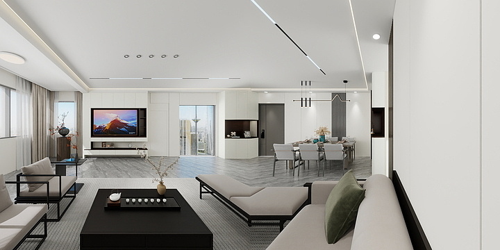 南汲-碧桂园47m²简约客厅-装修设计方案