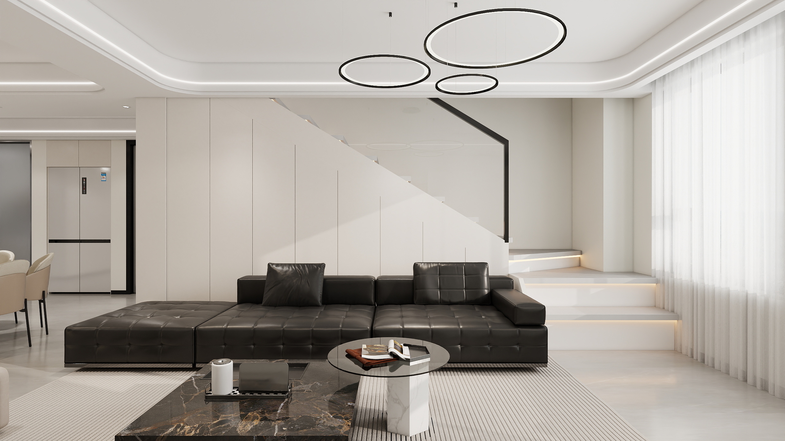 李青越-208方现代二层装修效果图