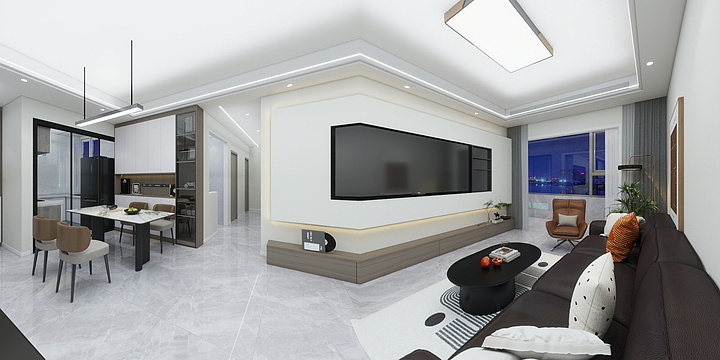 室内设计CAD-璟宸华府，7号楼1单元2101-装修设计方案