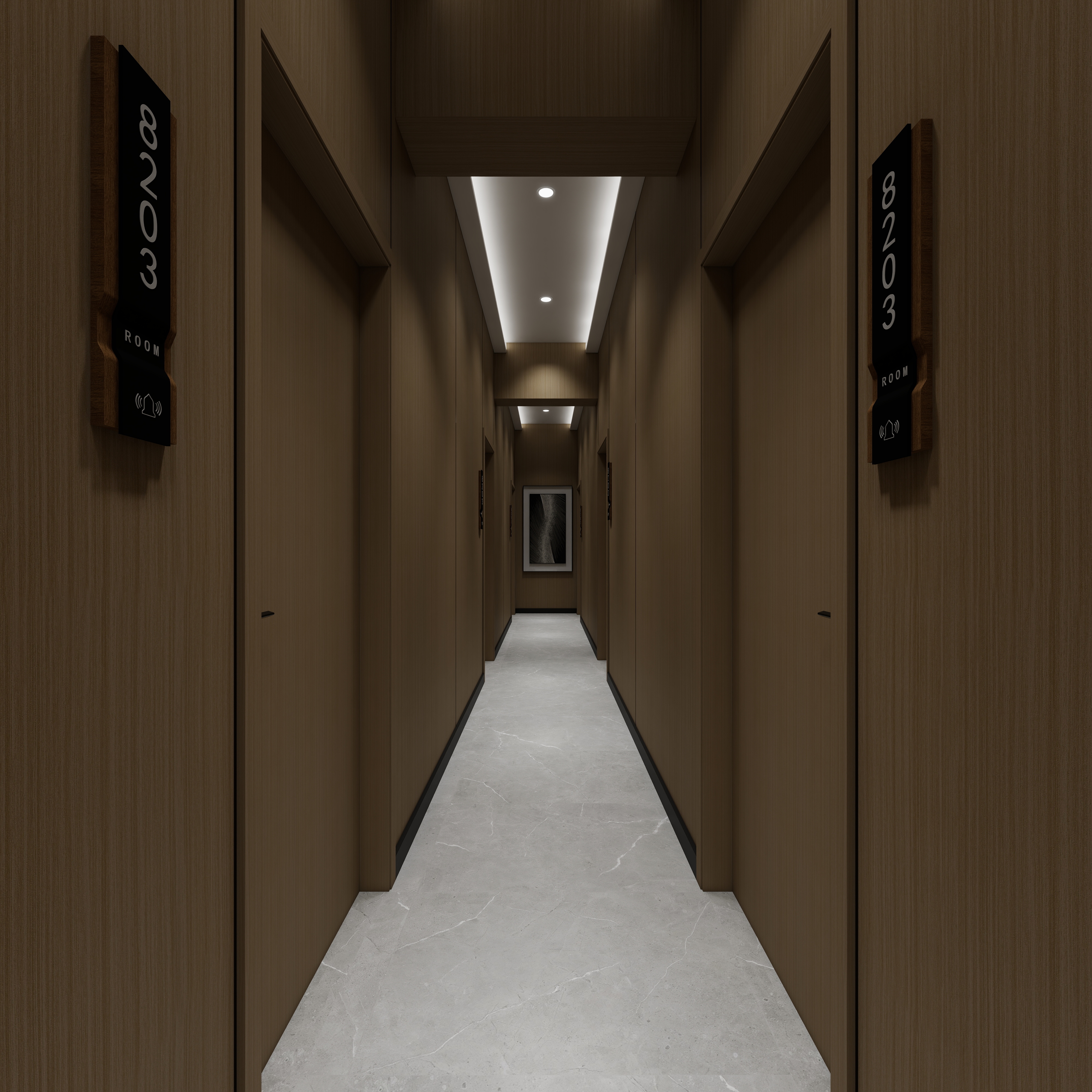 汇佰嘉护墙板工厂-徐总公寓套房一层过道装修效果图第3张