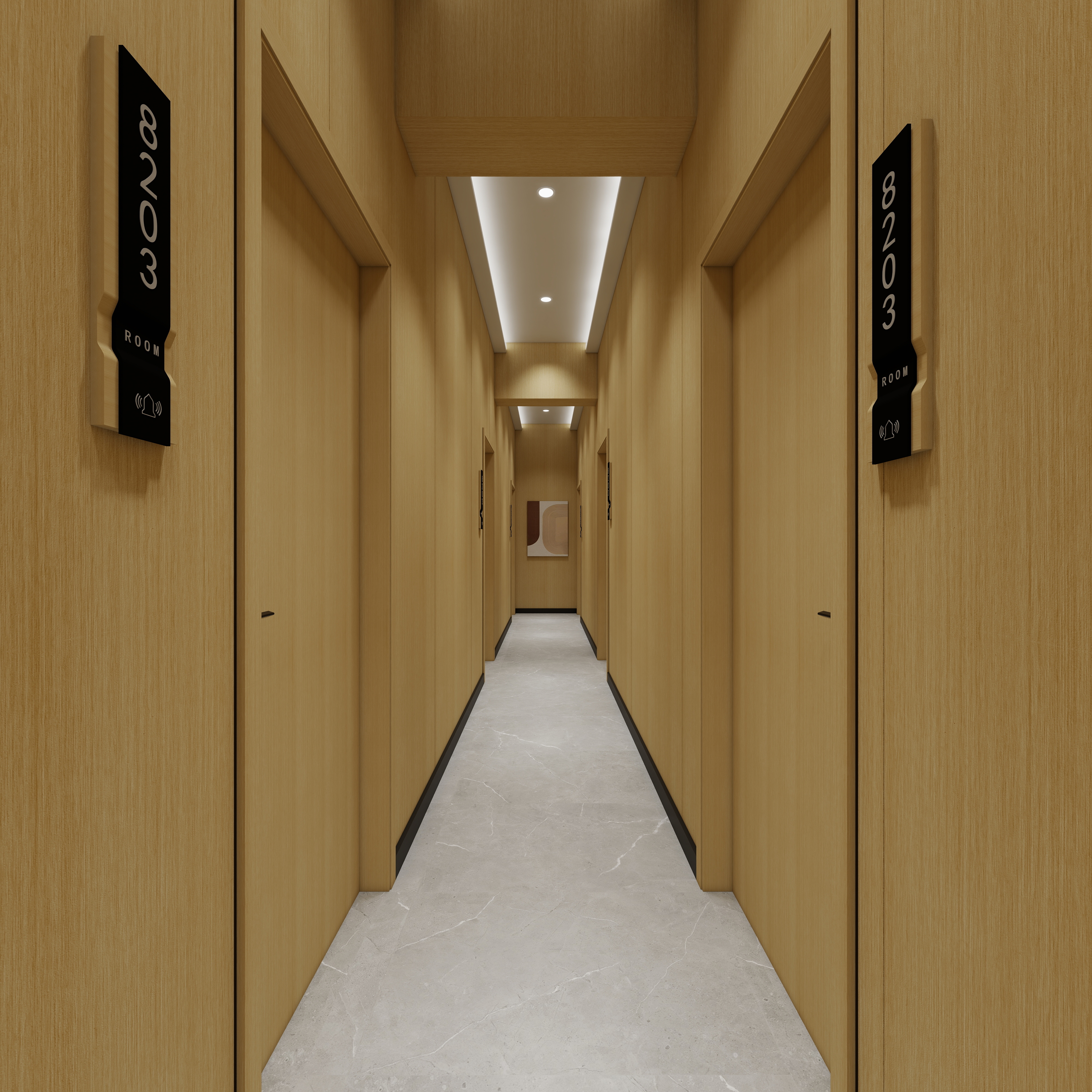 汇佰嘉护墙板工厂-徐总公寓套房一层过道装修效果图第5张