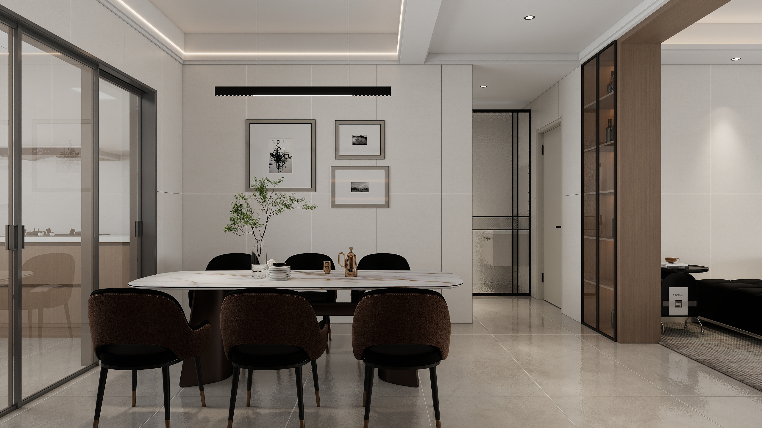 李青越-161平方现代风格四居室 装修效果图