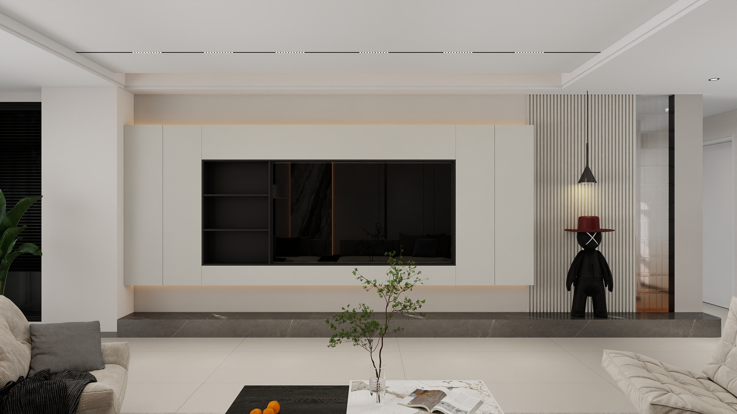 李青越-135平方现代风格三居室装修效果图