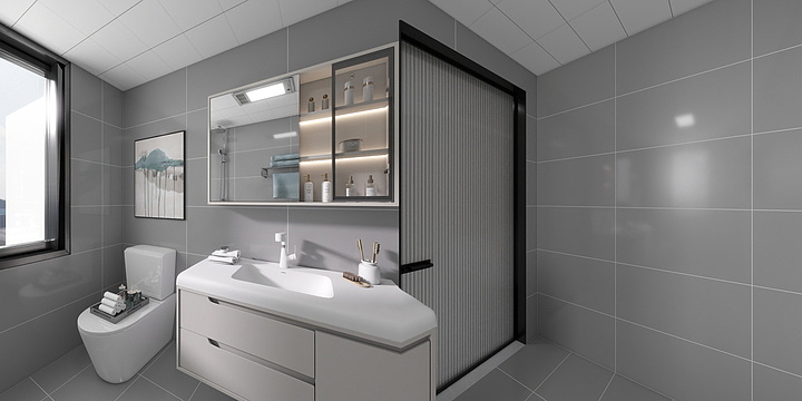 焦雷设计-金岭龙城12-1-301效果-装修设计方案