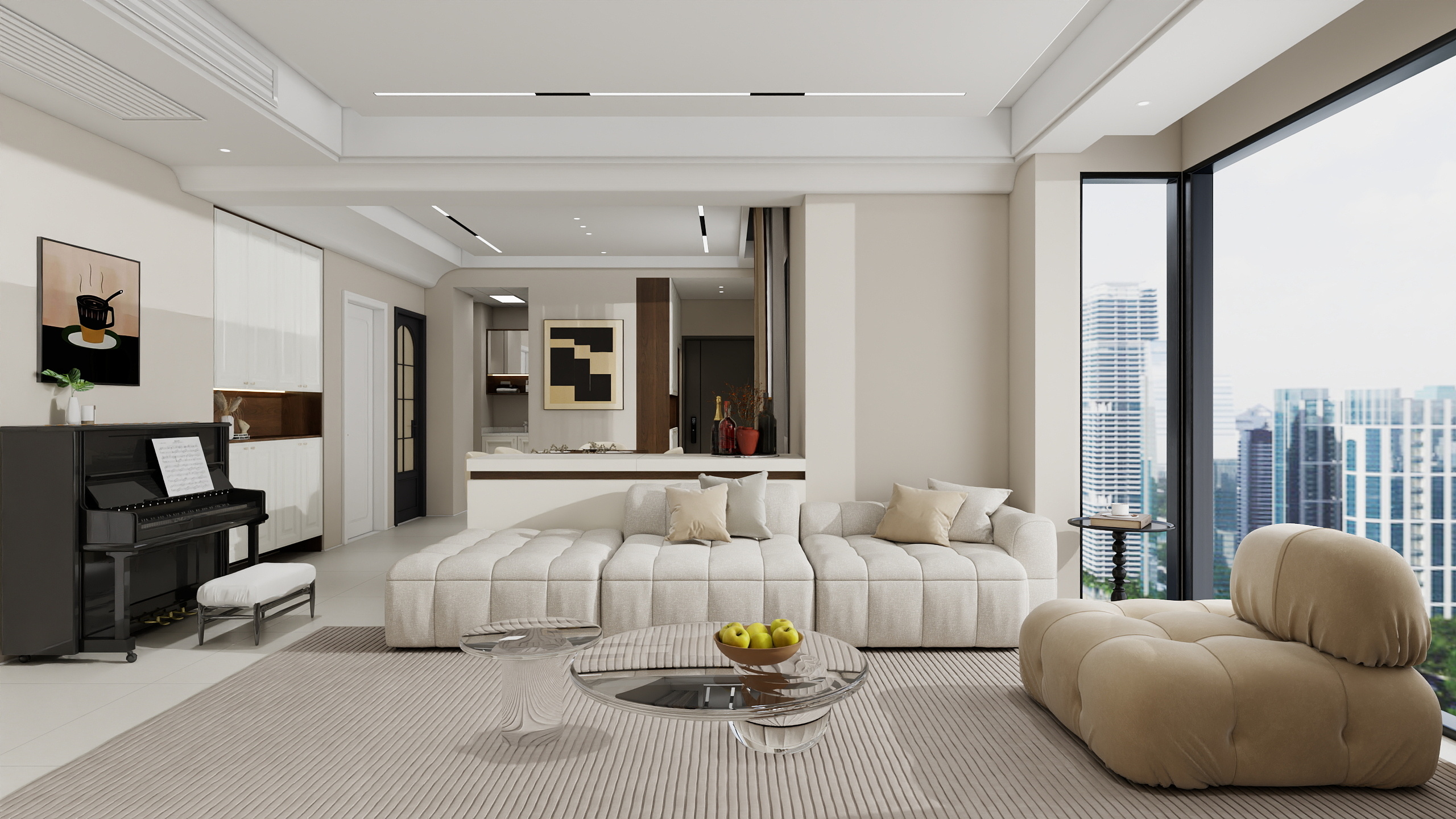 李林-阳光景苑(新民街)北欧121㎡3室-装修设计方案