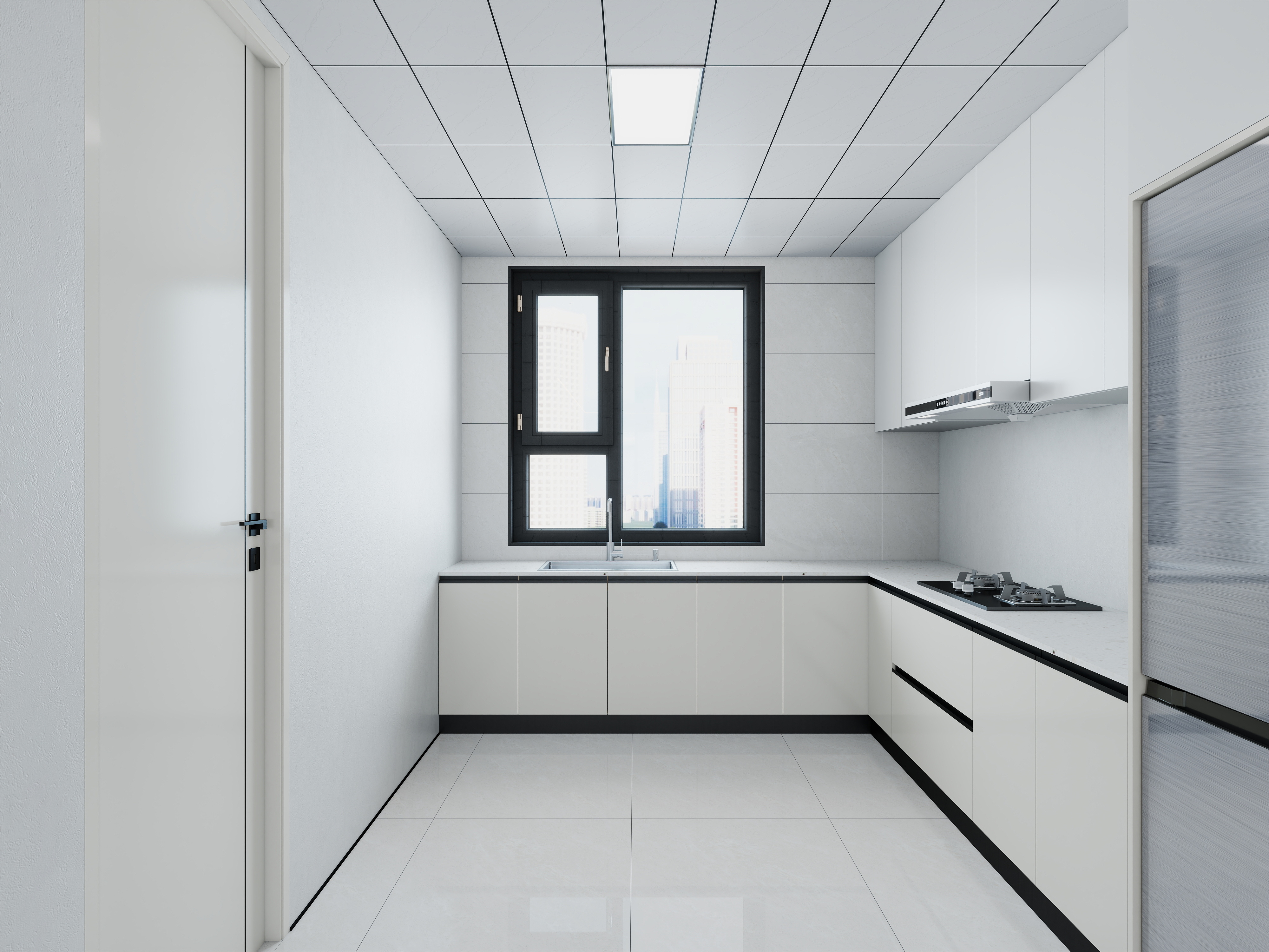 艺雅丽-117平现代简约 一层客餐厅装修效果图第5张