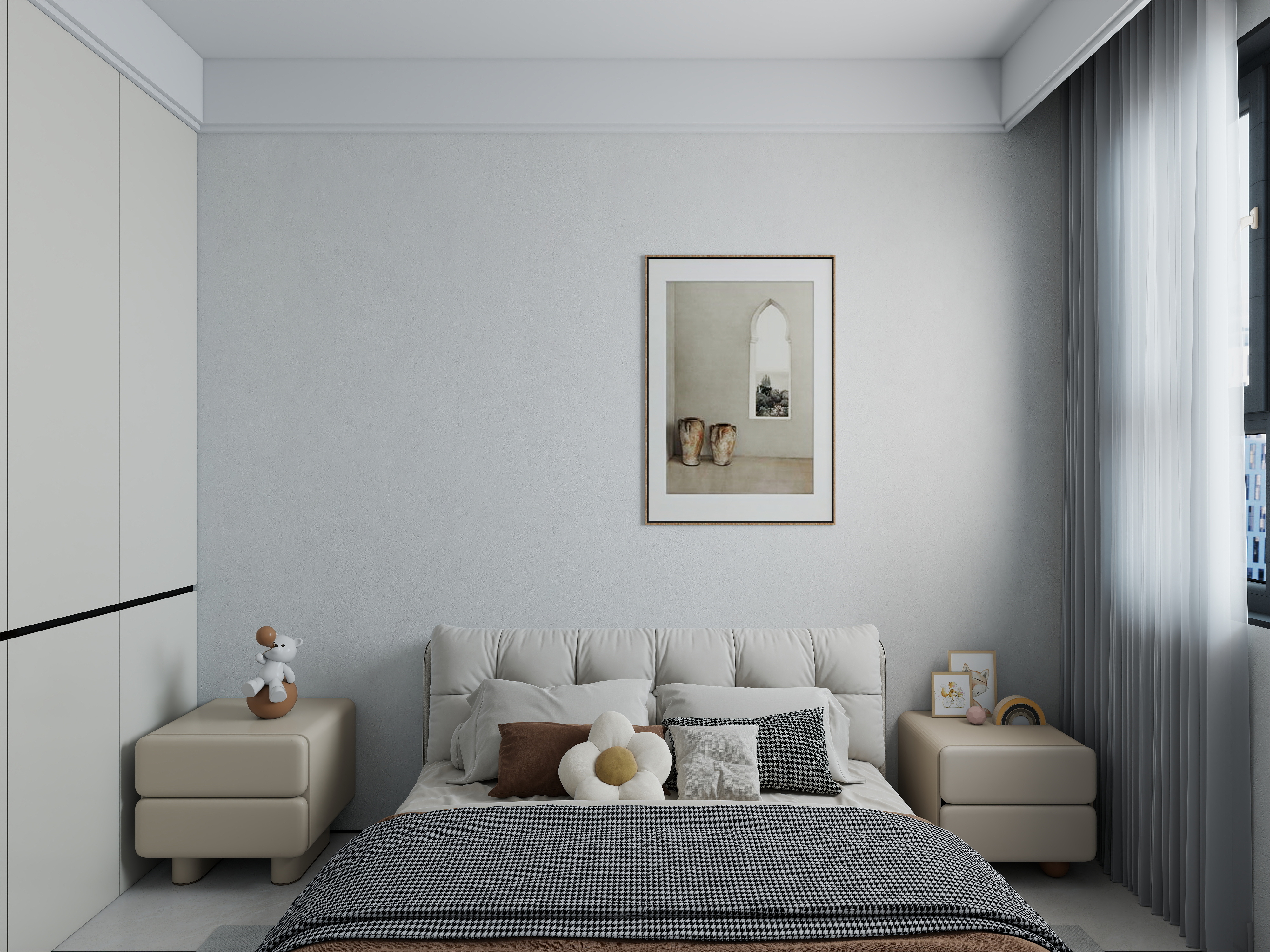 艺雅丽-117平现代简约 一层卧室装修效果图第2张