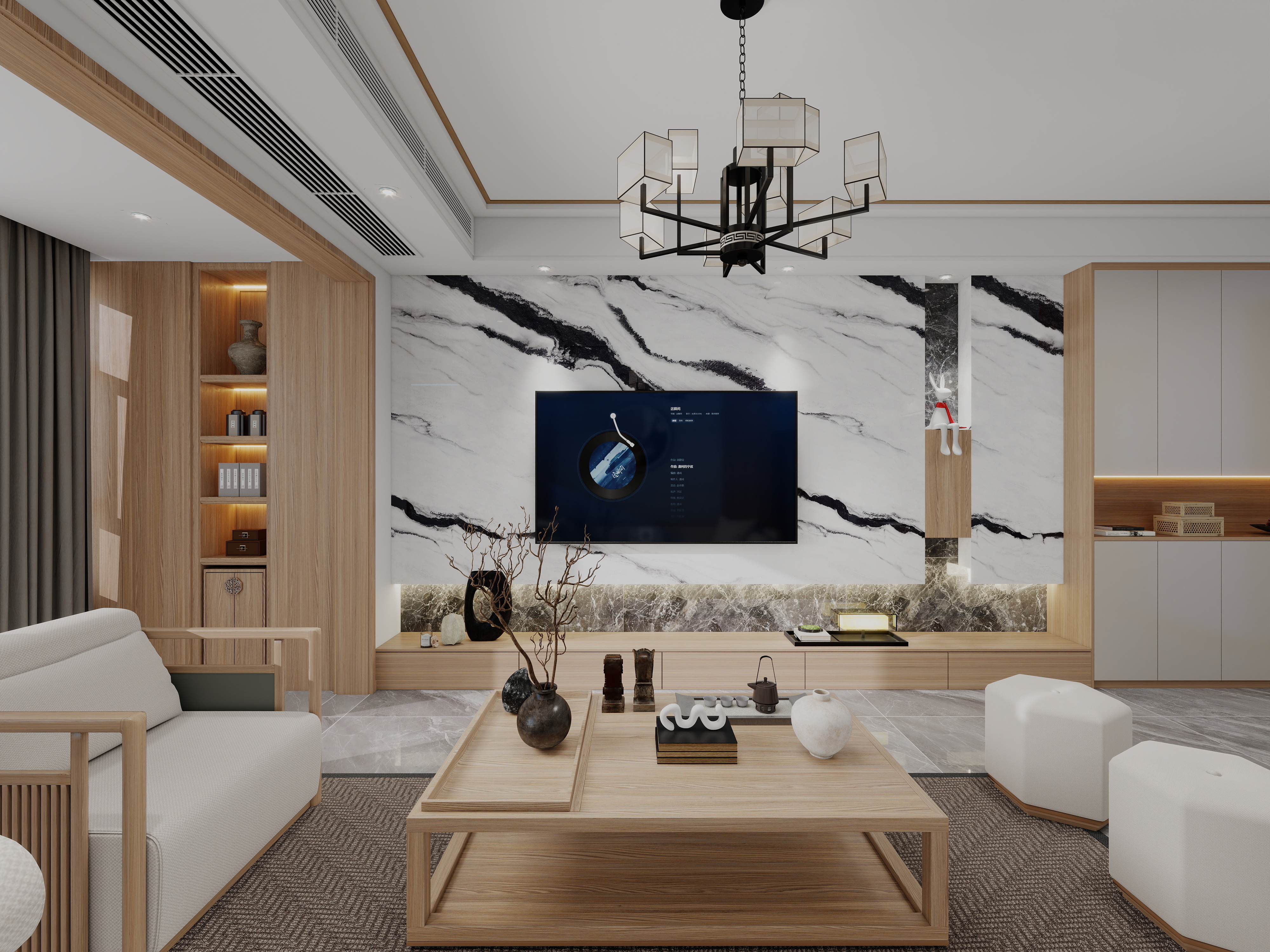 设计师丨罗江-优筑.天府城 新中式 107㎡-装修设计方案