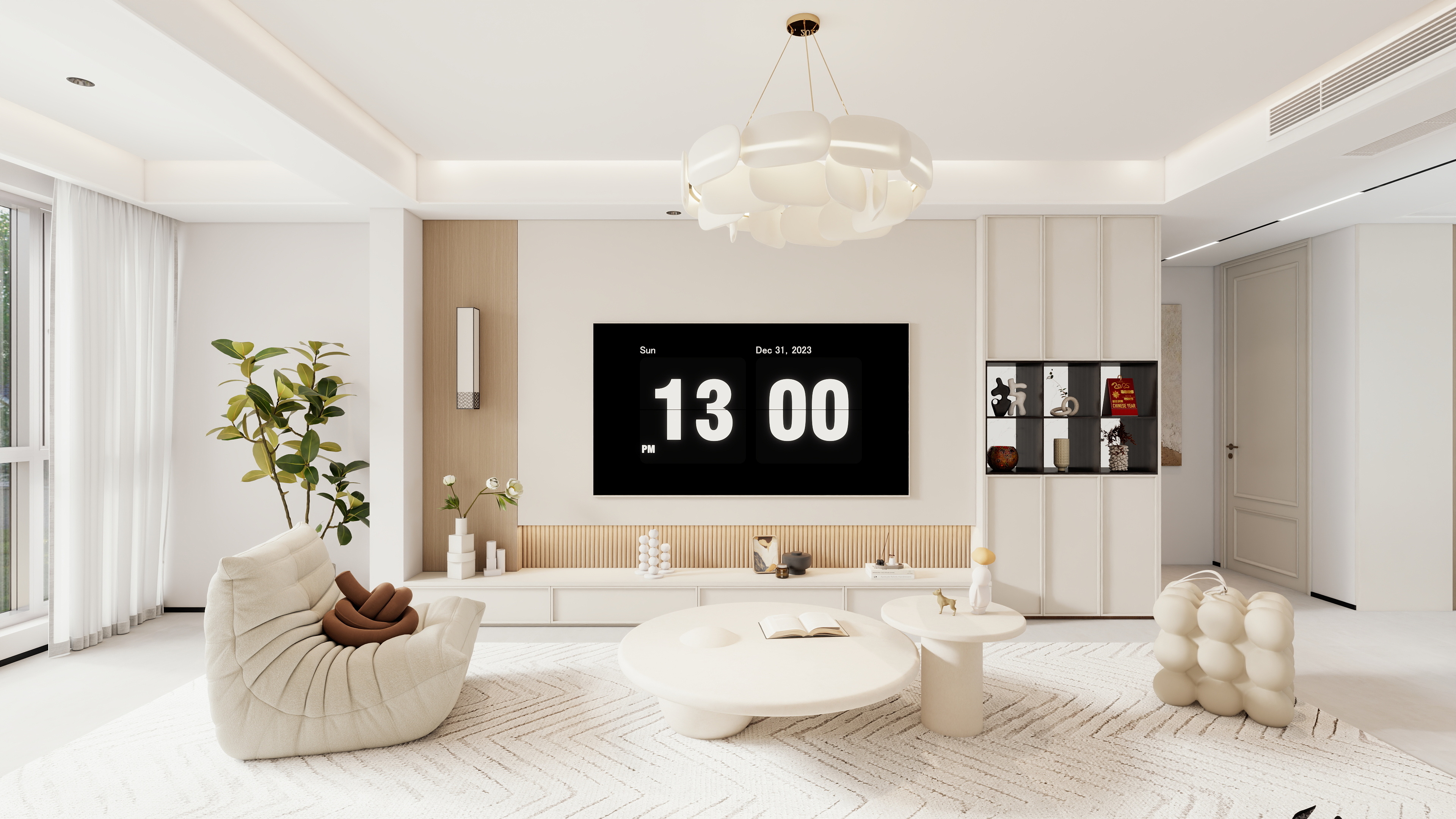 栖恒设计-无言的结局-奶油风-装修设计方案