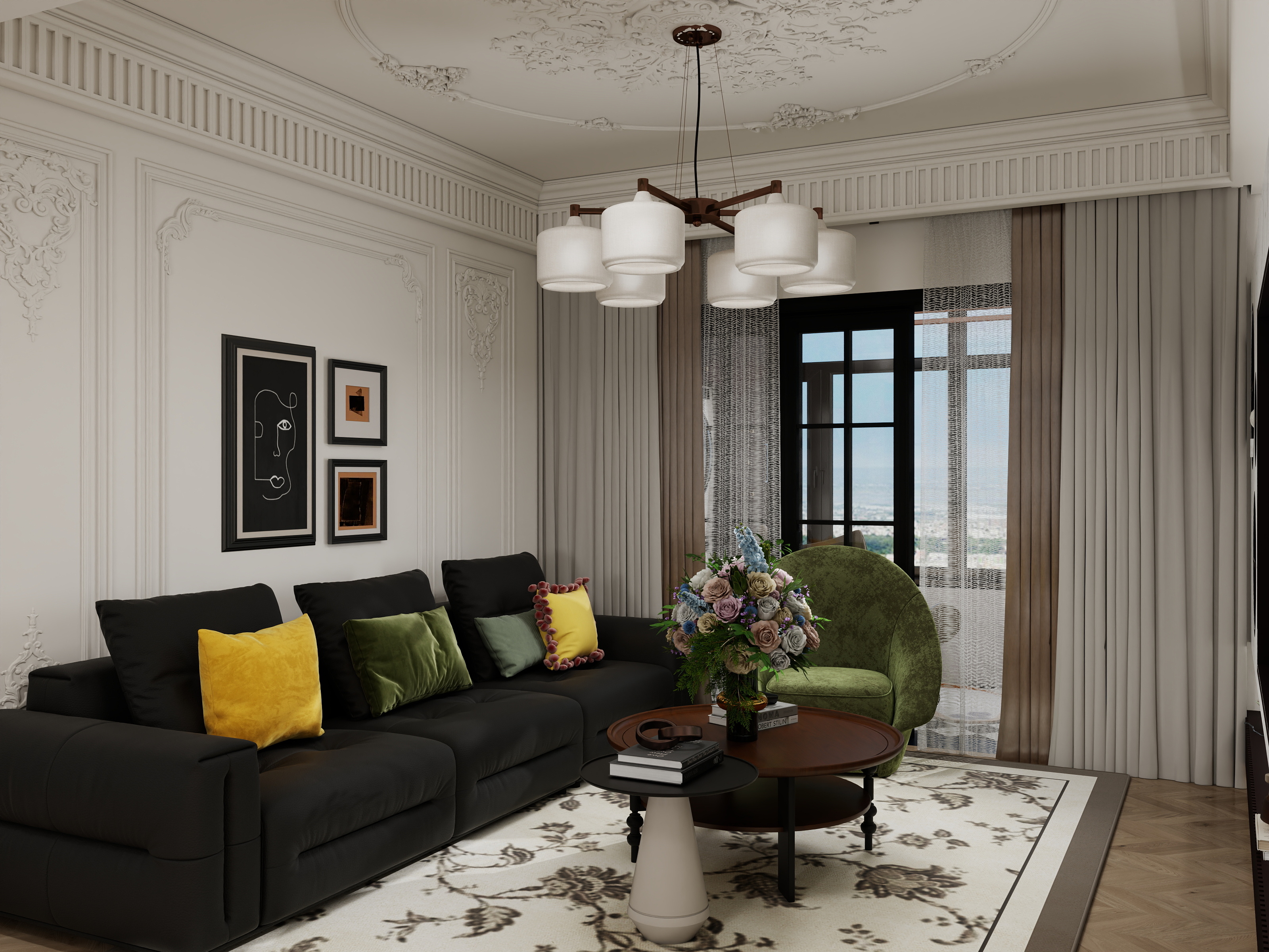 Markilay-【黑加仑】两室两厅90㎡装修效果图