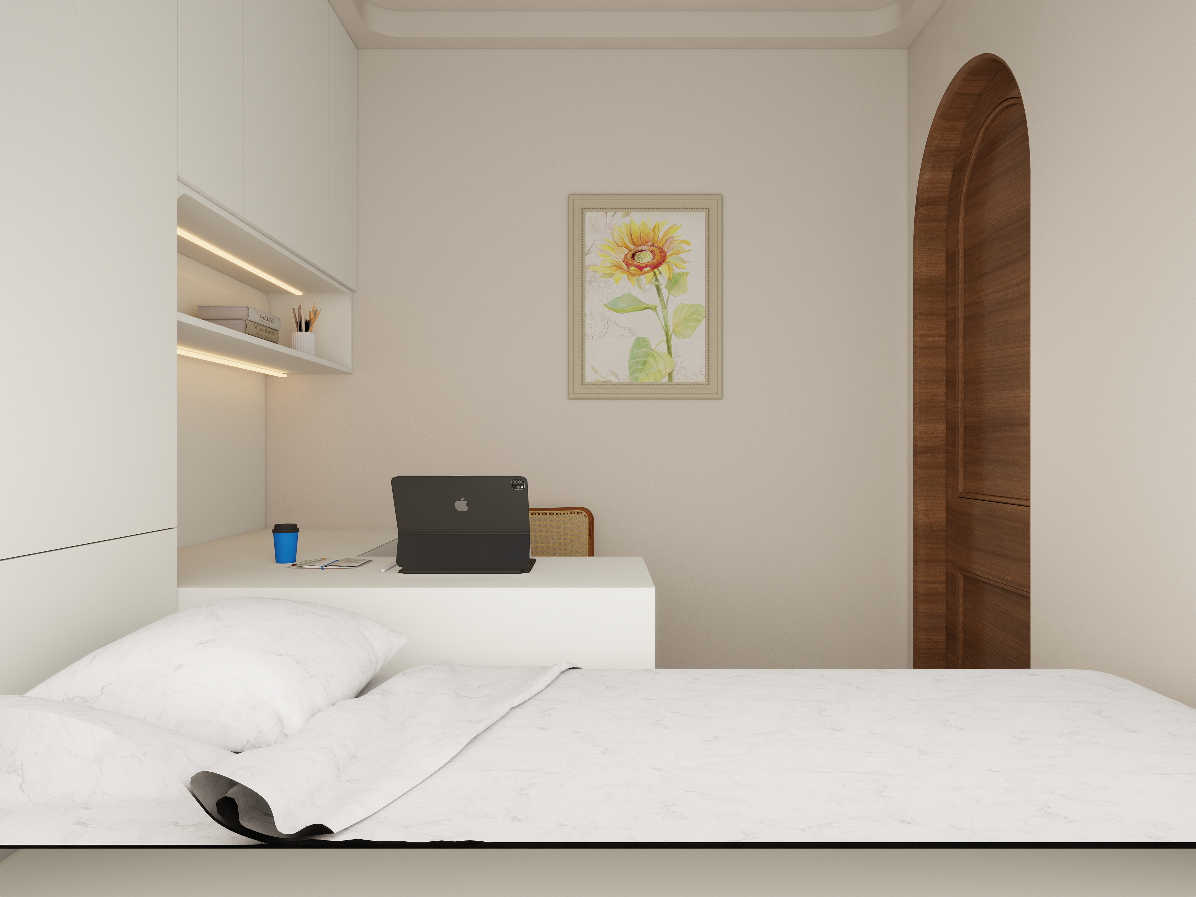 宋芹吟-81平2室法式田园婚房装修效果图