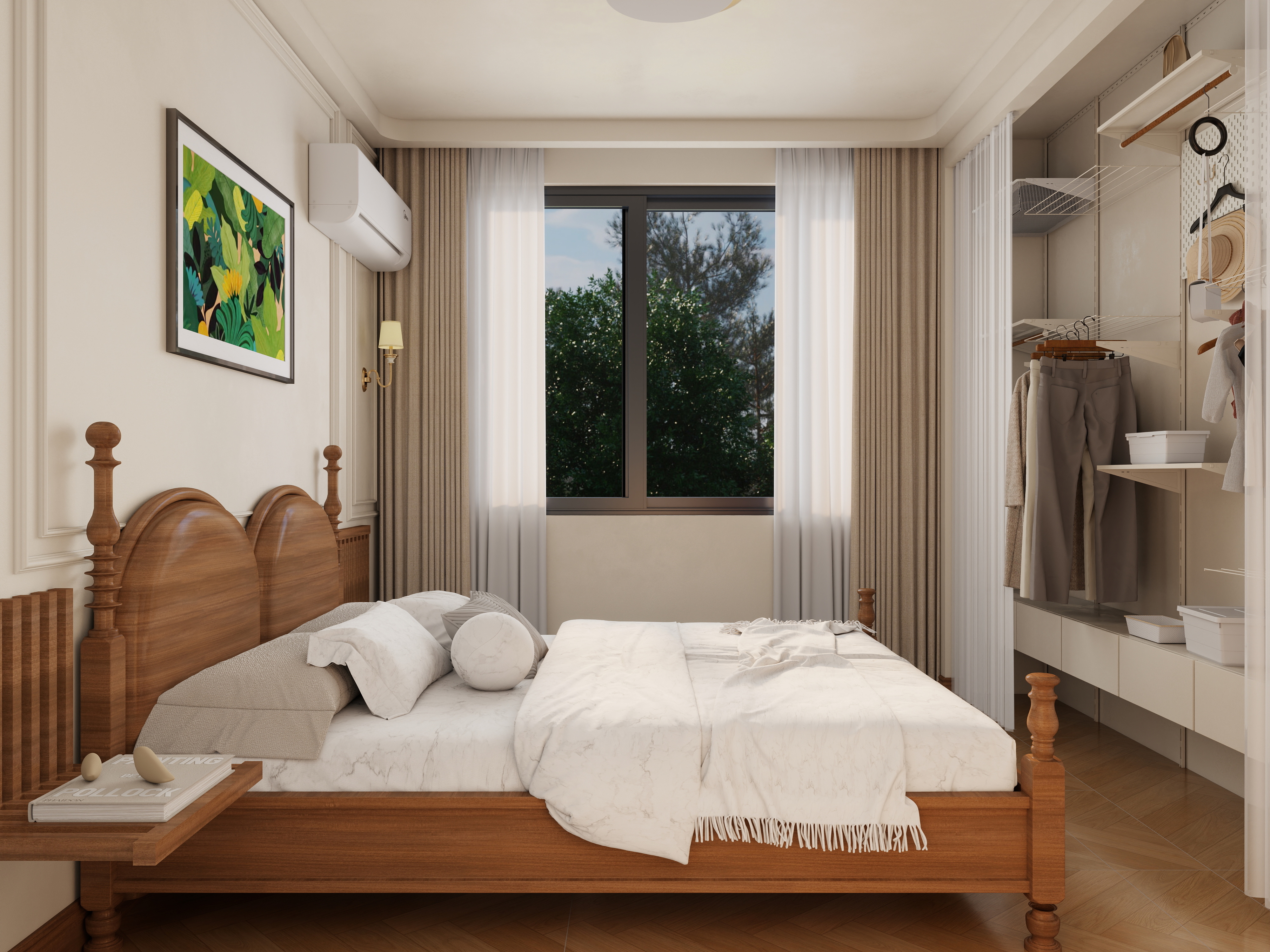 宋芹吟-81平2室法式田园婚房装修效果图