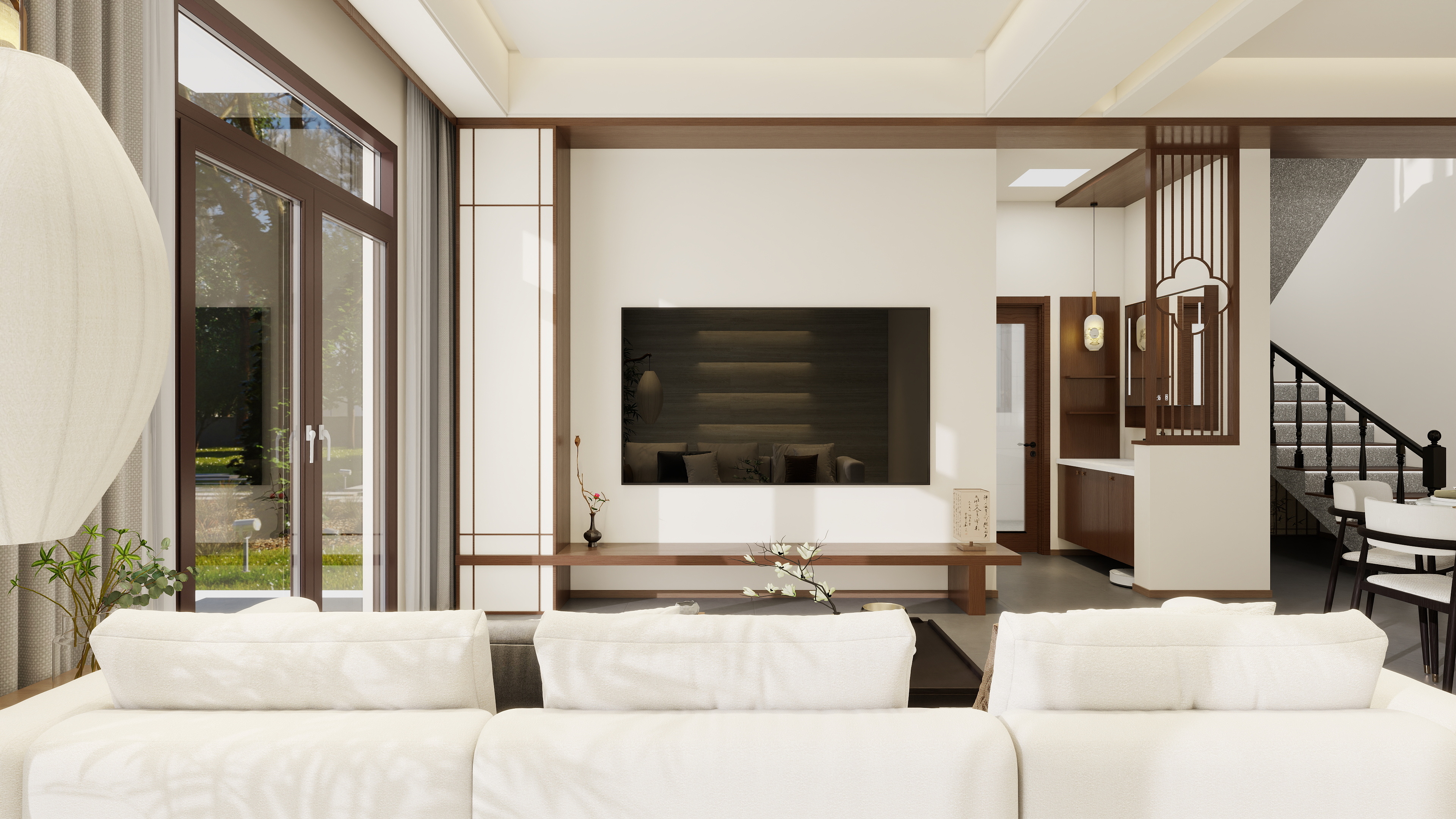 设计师言色-200平米二层别墅-宋式美学-胡桃之恋-装修设计方案