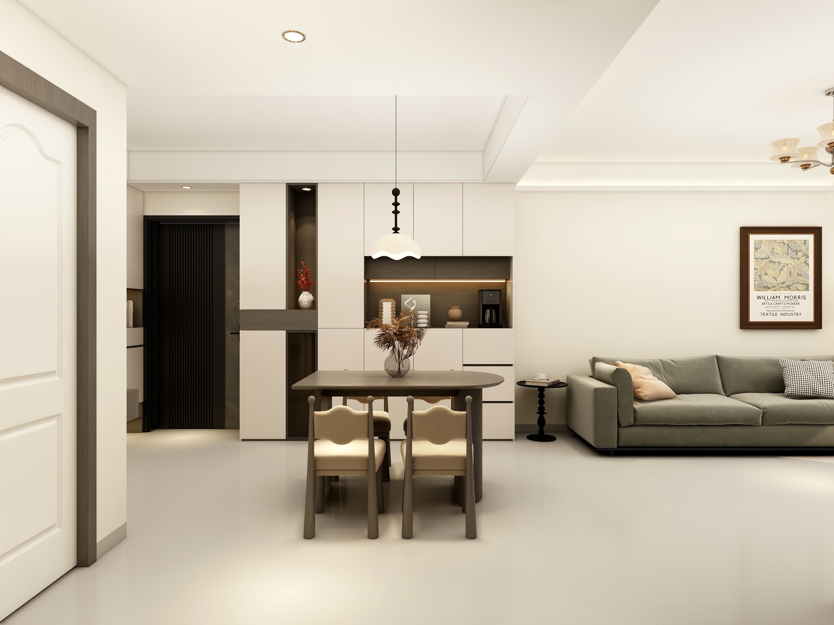 李立猛-奶油中古风两居设计-装修设计方案