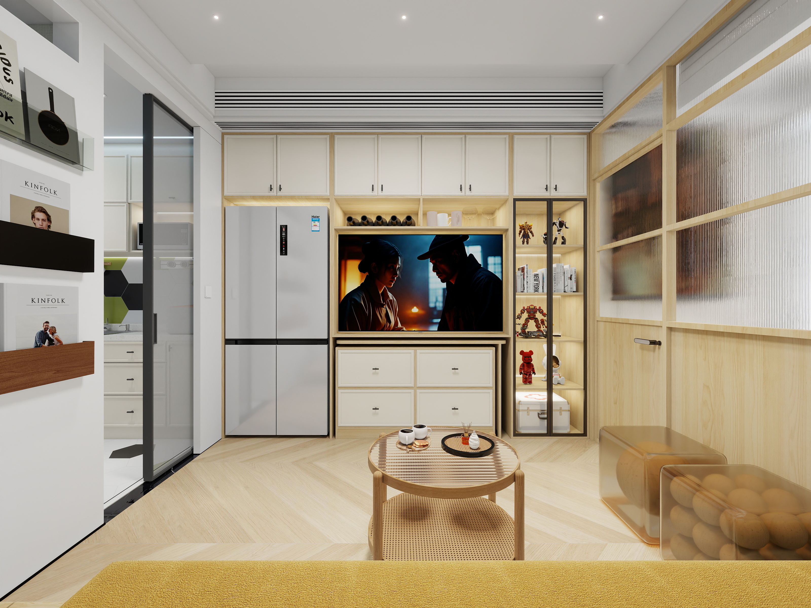 孤独的52赫兹-中海凯旋门现代简约44㎡1室装修效果图