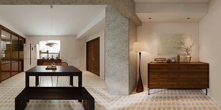 全景图图纸设计sKmllheI-同城广场效果图-装修设计方案