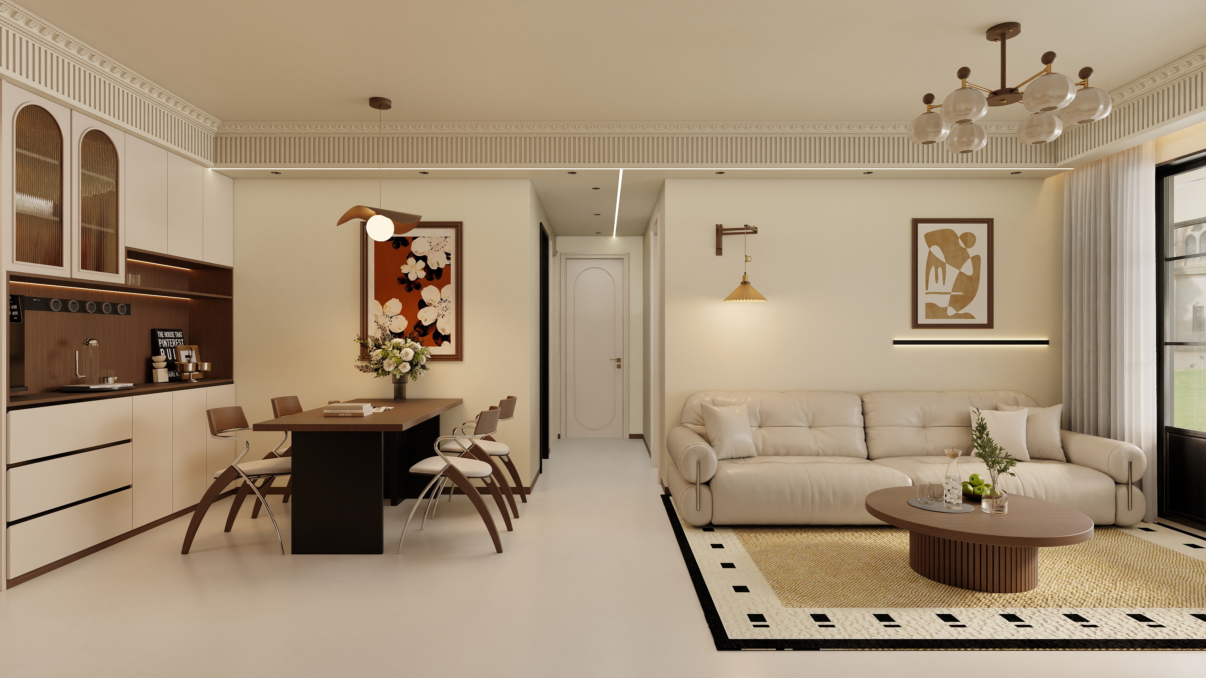 设计师1朱工-中古奶油风-装修设计方案