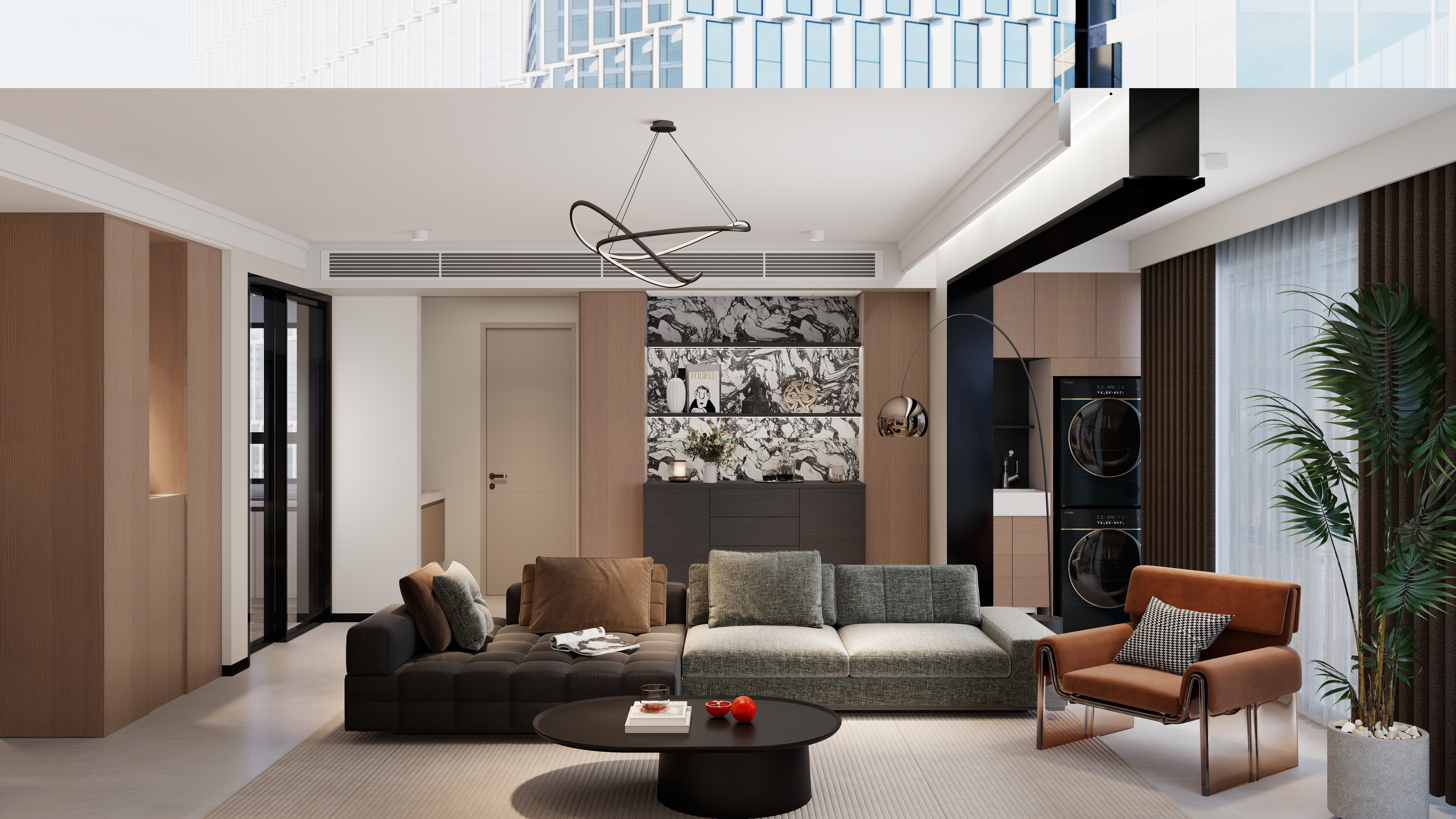 代兰DL-原木风三居室-装修设计方案