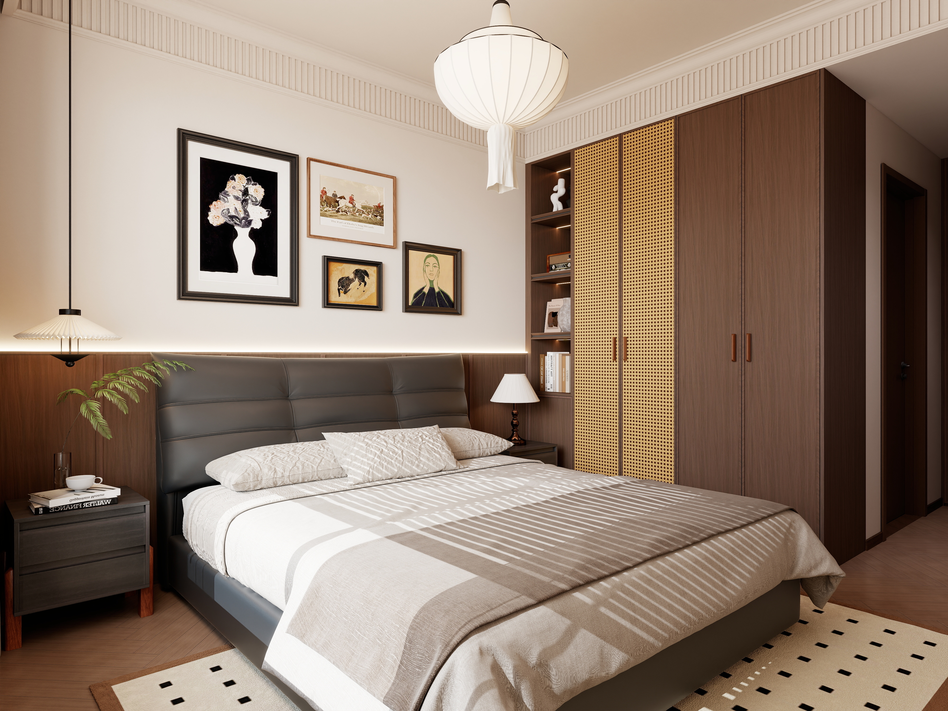 许森林-130㎡四叶草户型中古风（GT事业部）装修效果图