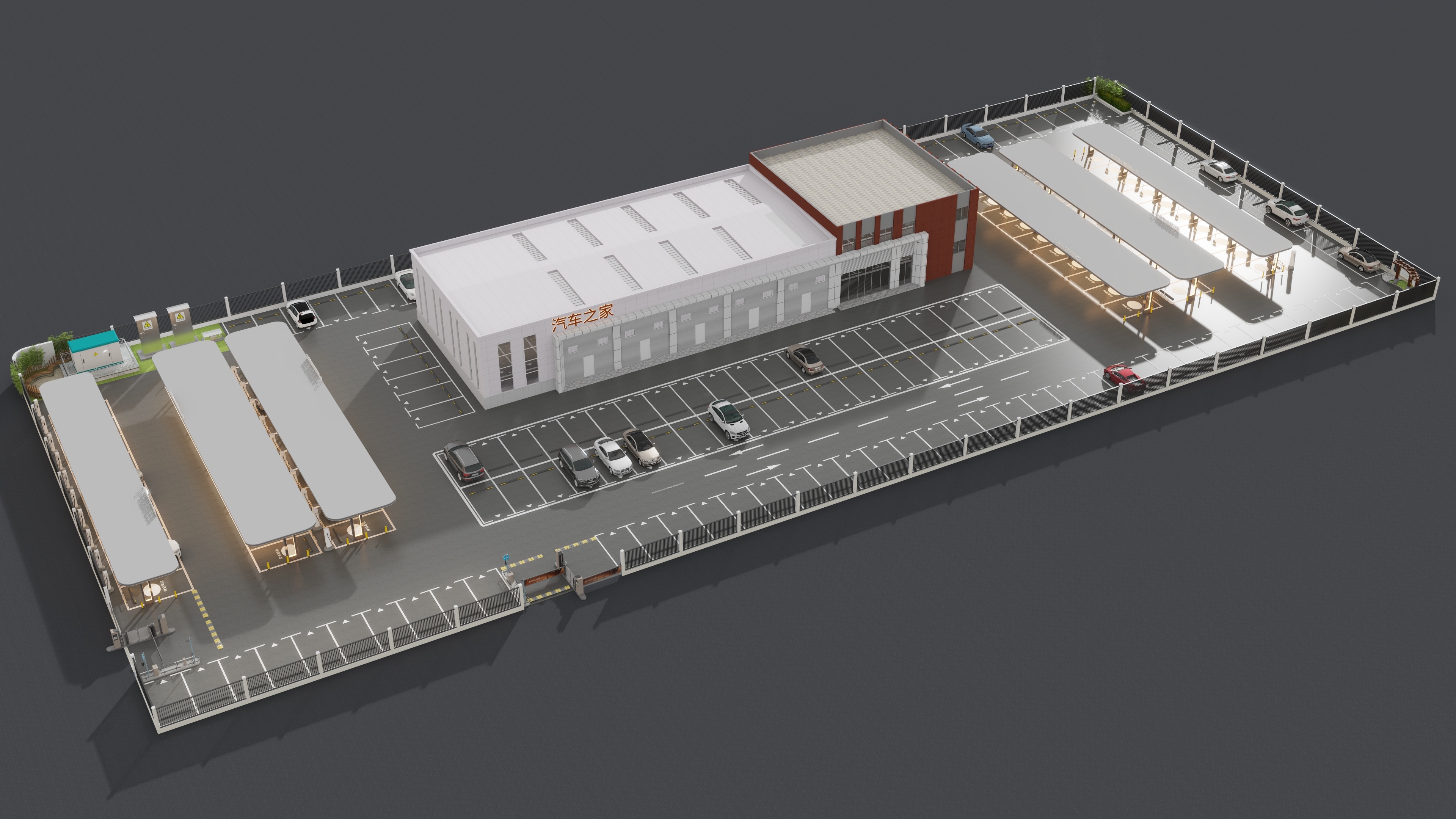 设计师珂源-天祝县充电站停车场-装修设计方案