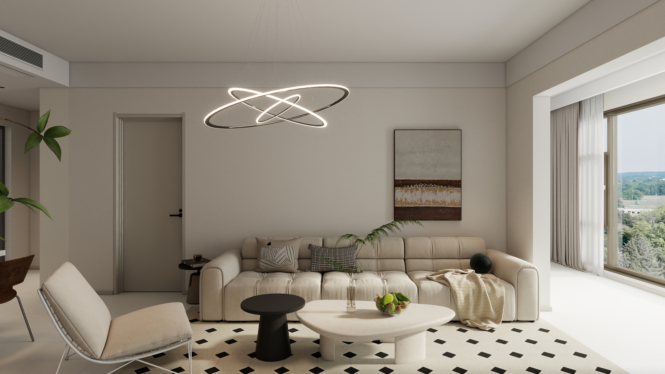 乔眠-美的云熙郡-现代简约135㎡4室-装修设计方案