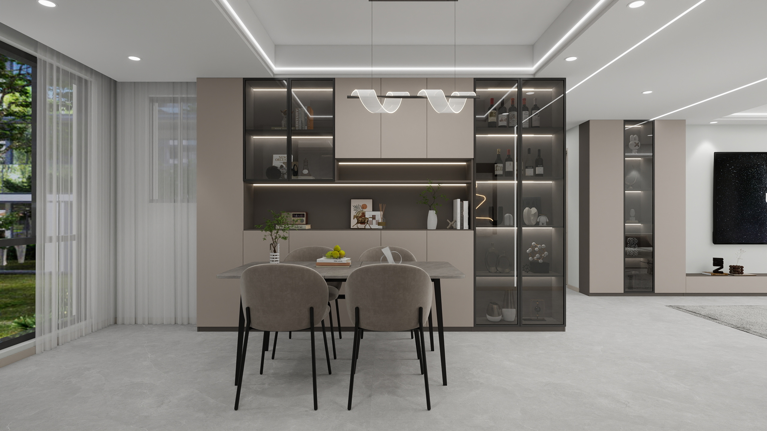 雾漫樱纪-136㎡4室装修效果图