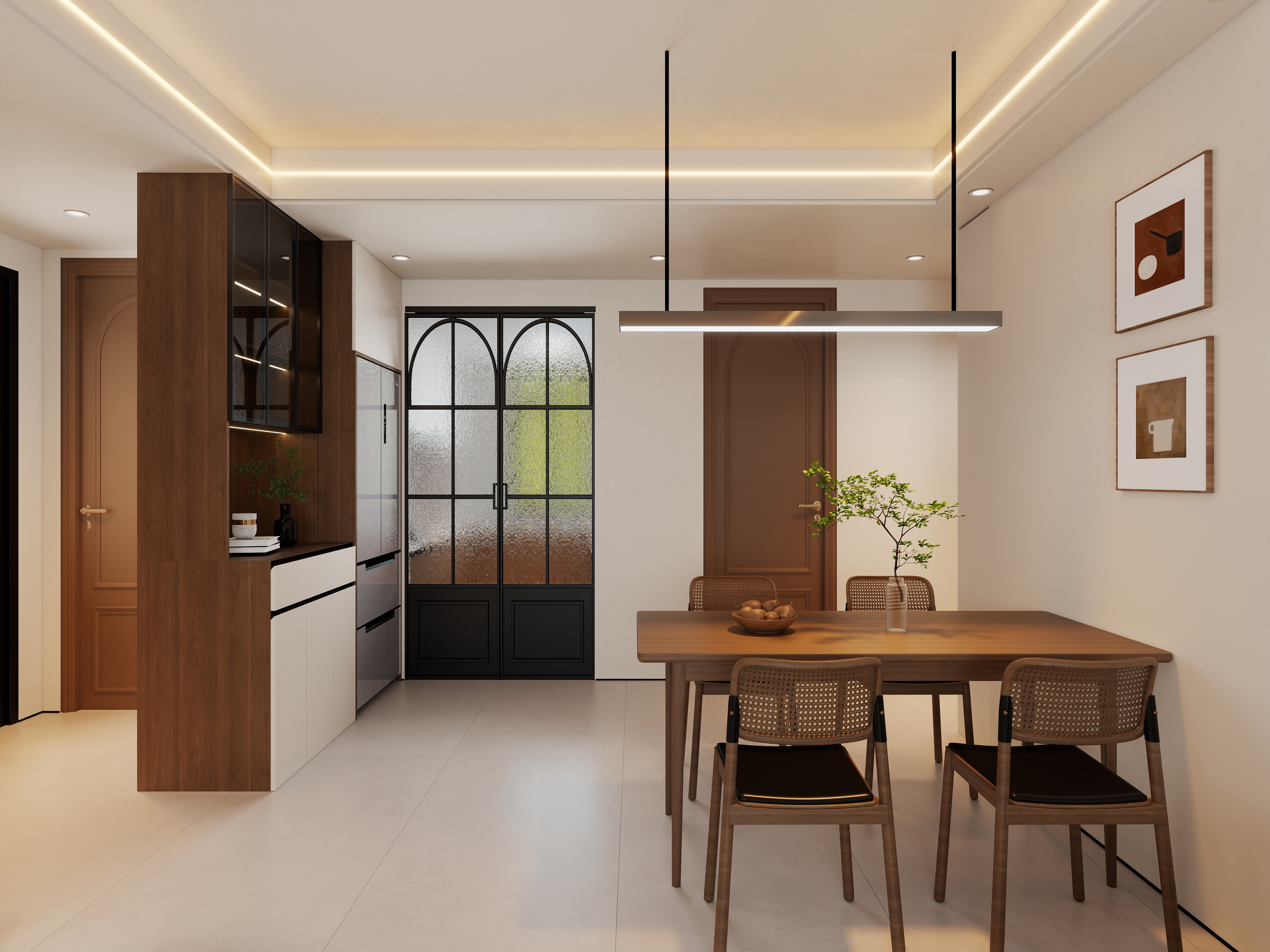 艺雅丽-104平奶油风 装修效果图