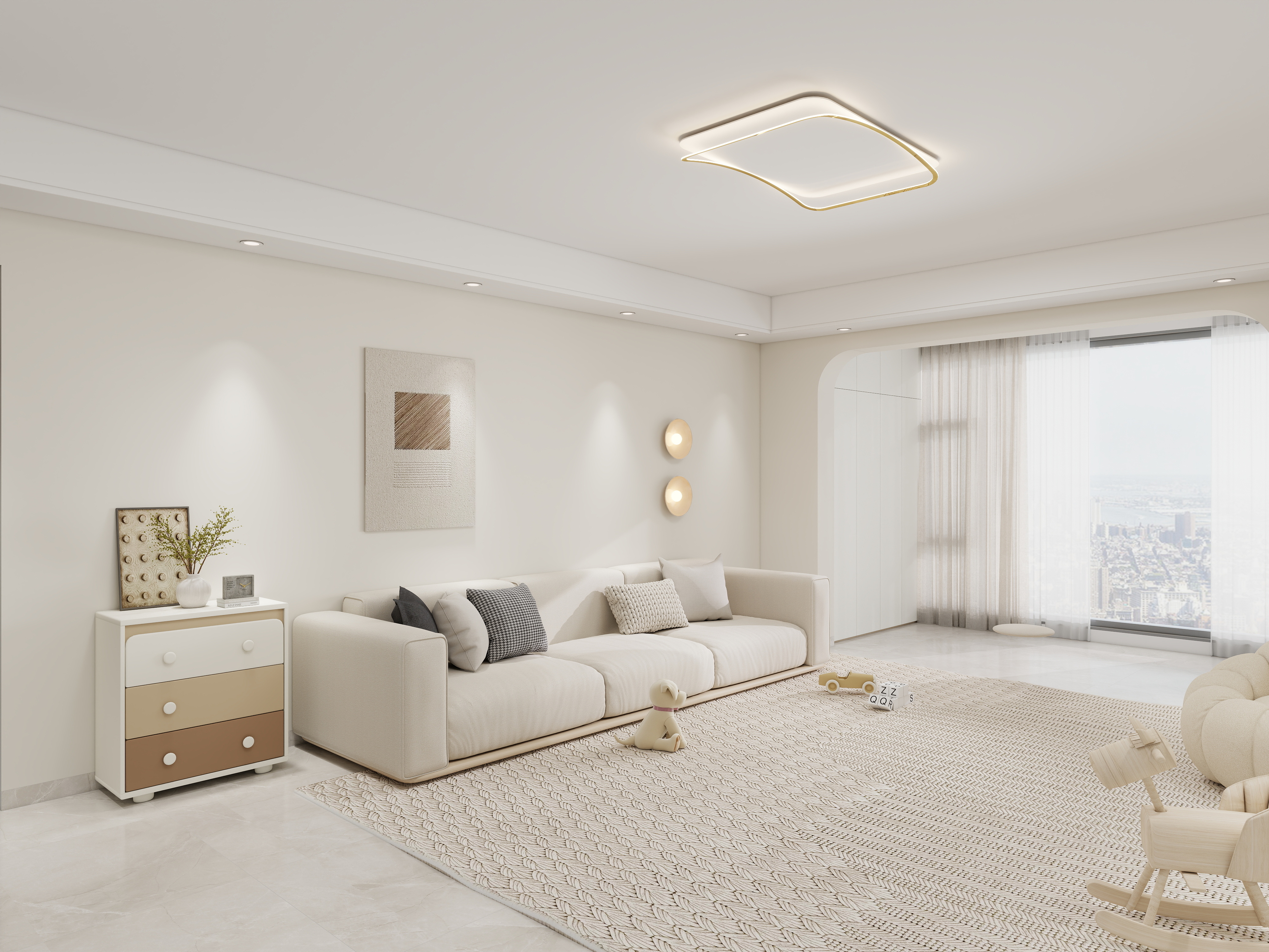 南宁市西乡塘区大商汇B馆1楼 B1-147-原木奶油风-装修设计方案