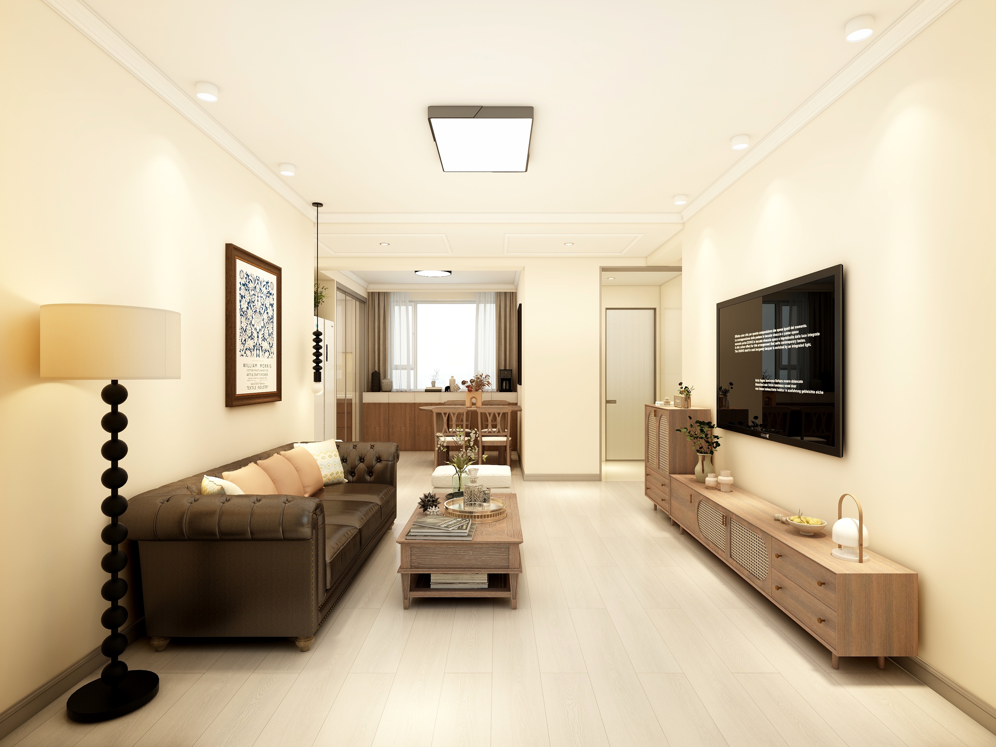 李立猛-中古风三居设计装修效果图