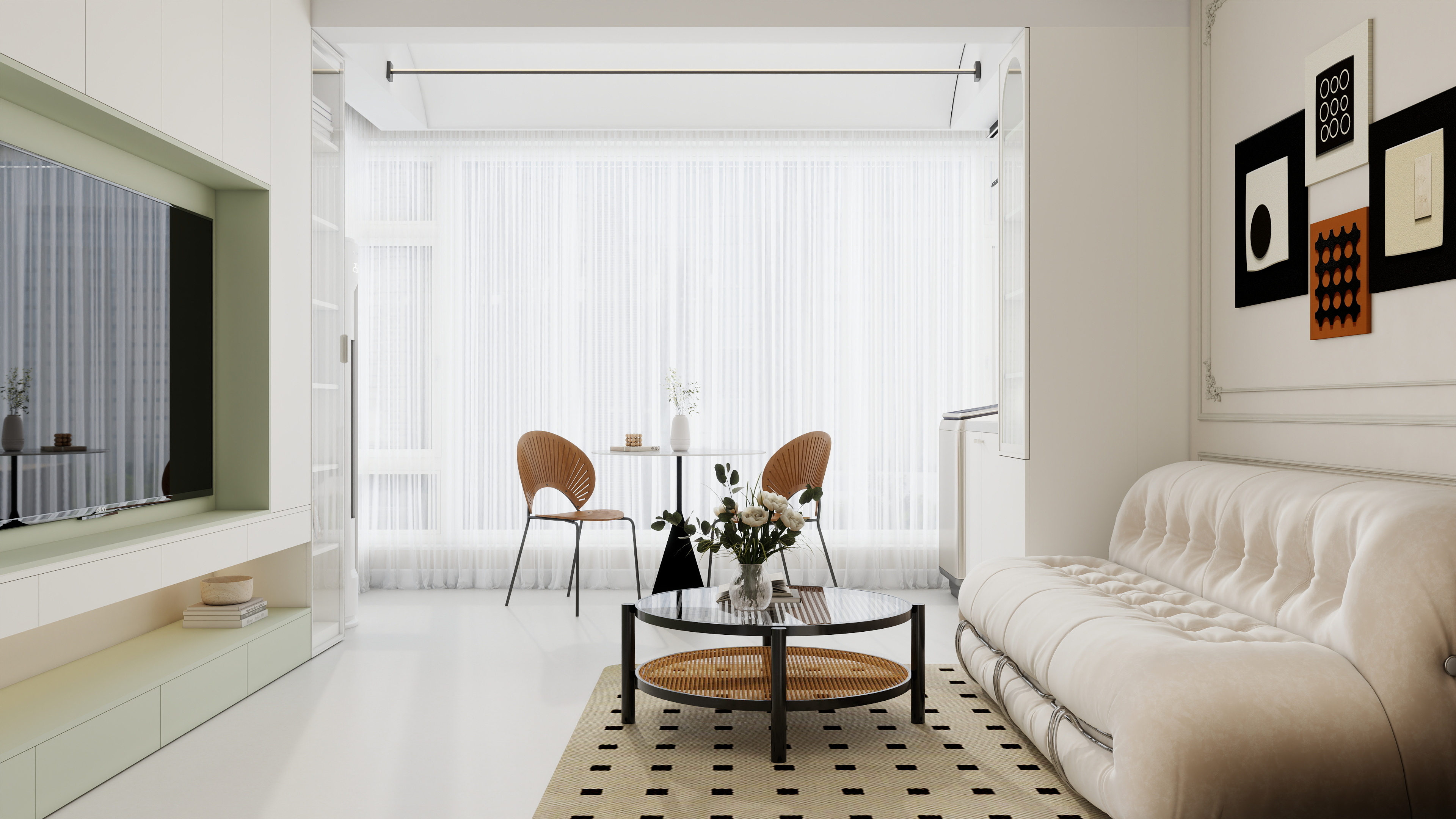 李佳洋-法式奶油风装修效果图