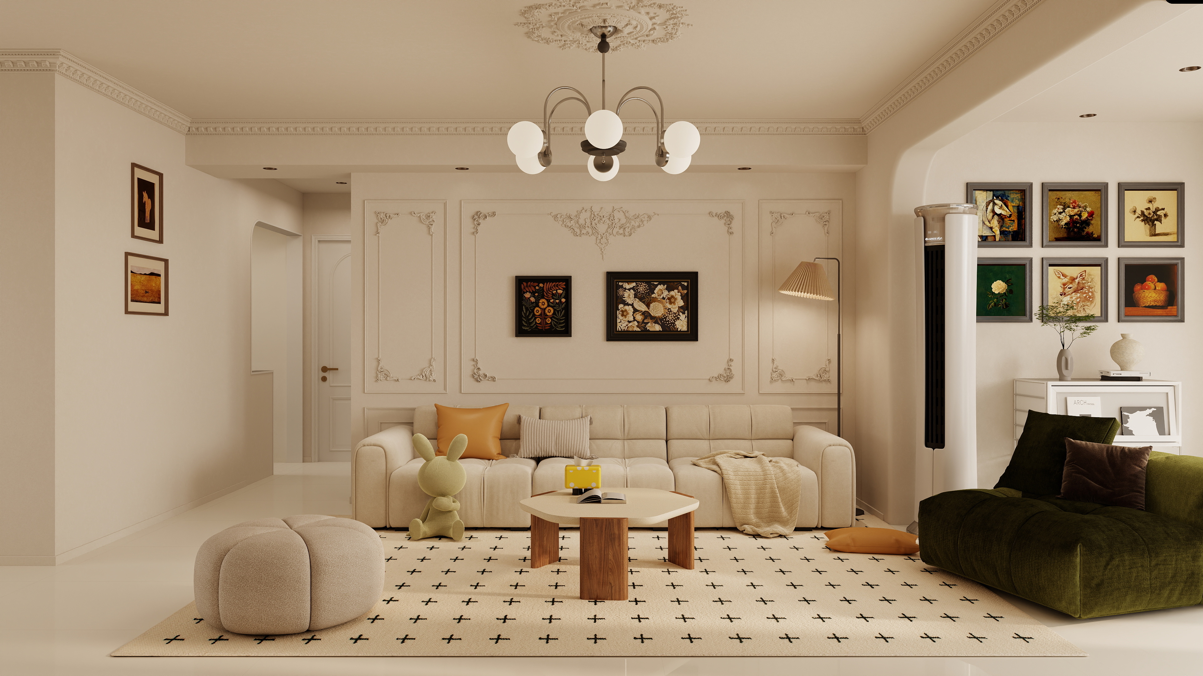 荷棠建筑设计-141㎡3室装修效果图