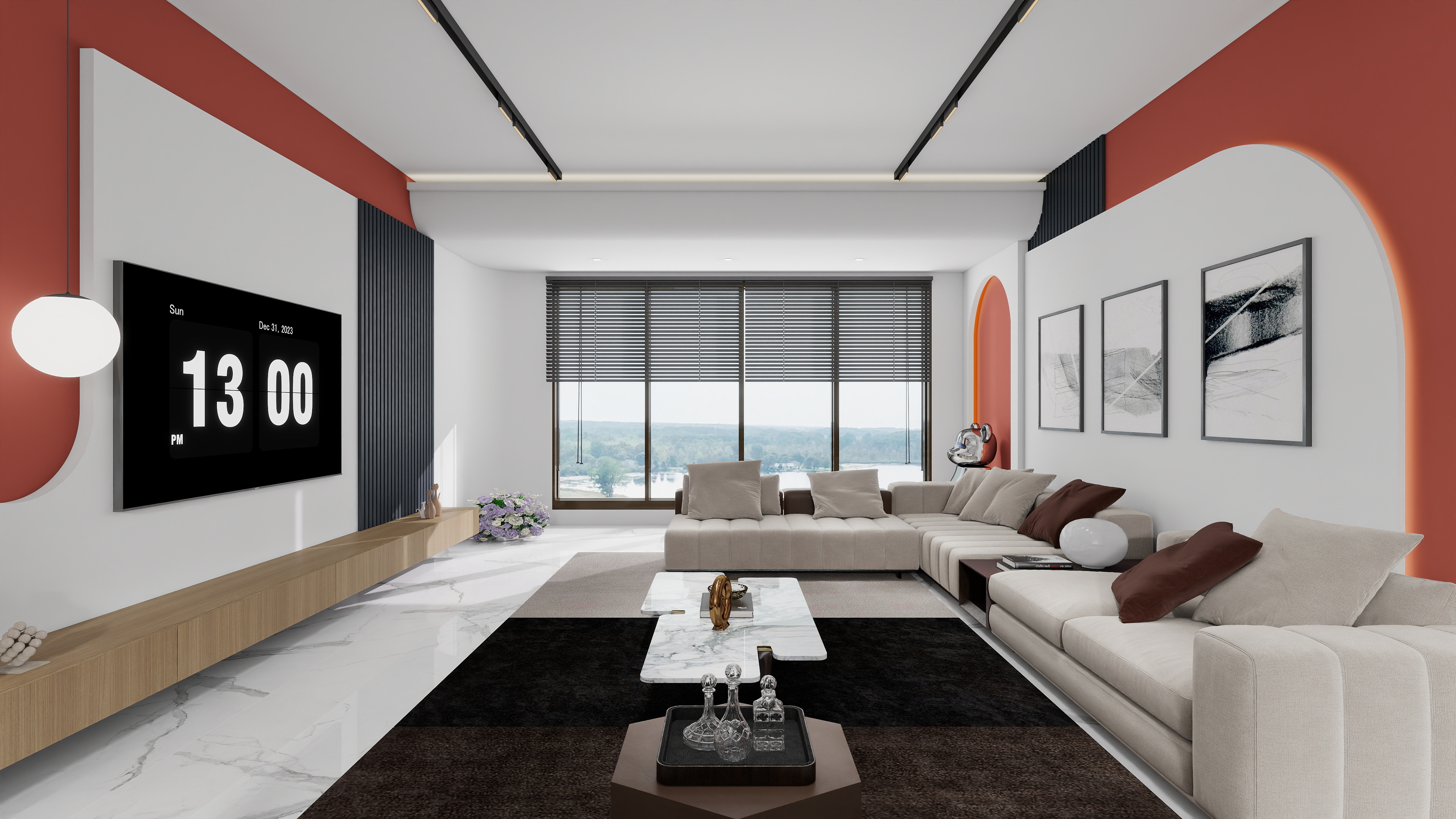 小宇设计e-现代简约112㎡2室-装修设计方案