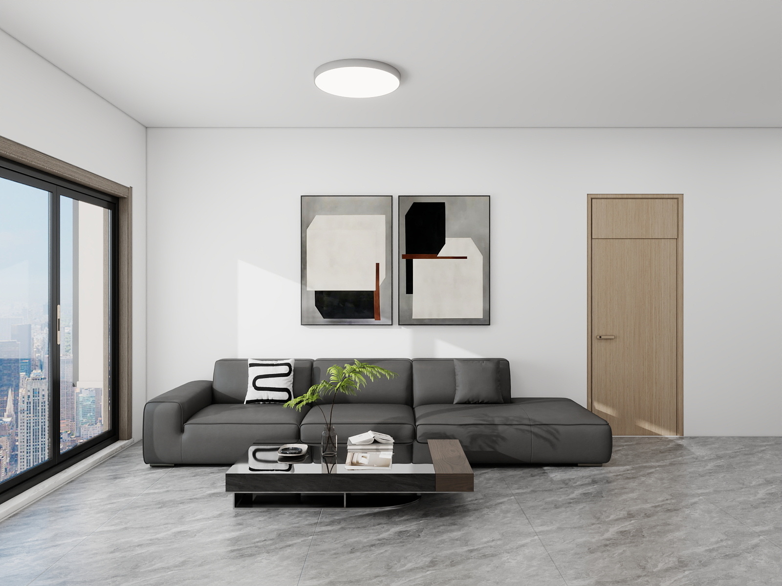 吴爽-75m²现代简约风格 装修效果图