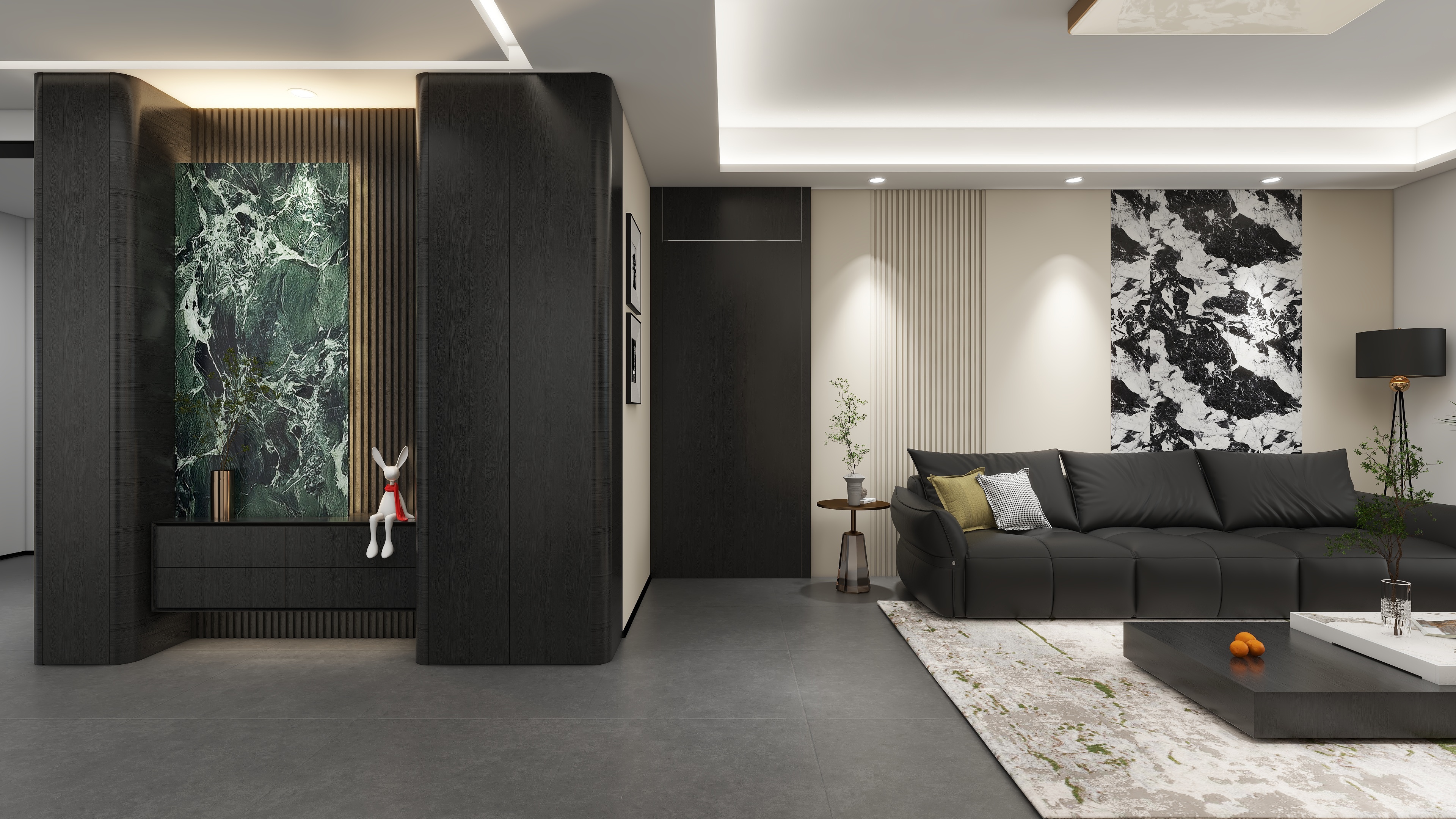 设计师言色-164平米四居室 现代意式风格装修效果图