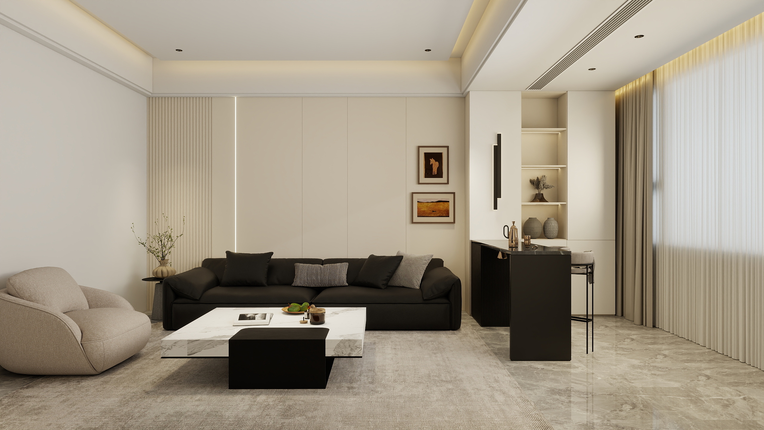 105931-骏景楼89㎡装修效果图