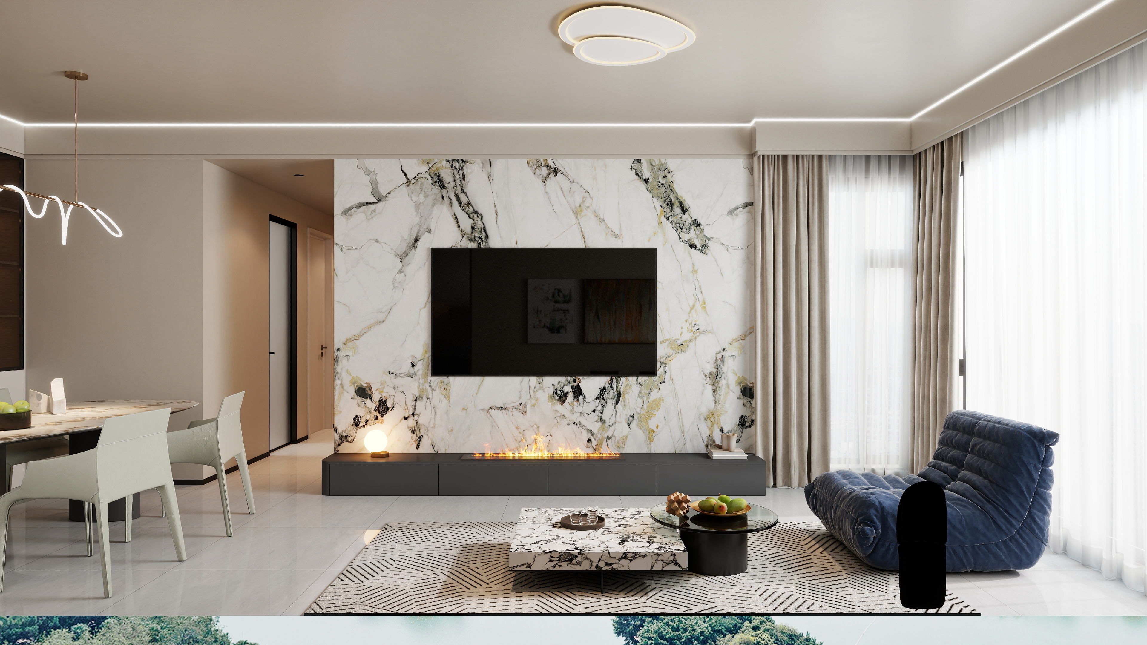 星雨视觉-科华天宸5-2104现代轻奢-装修设计方案